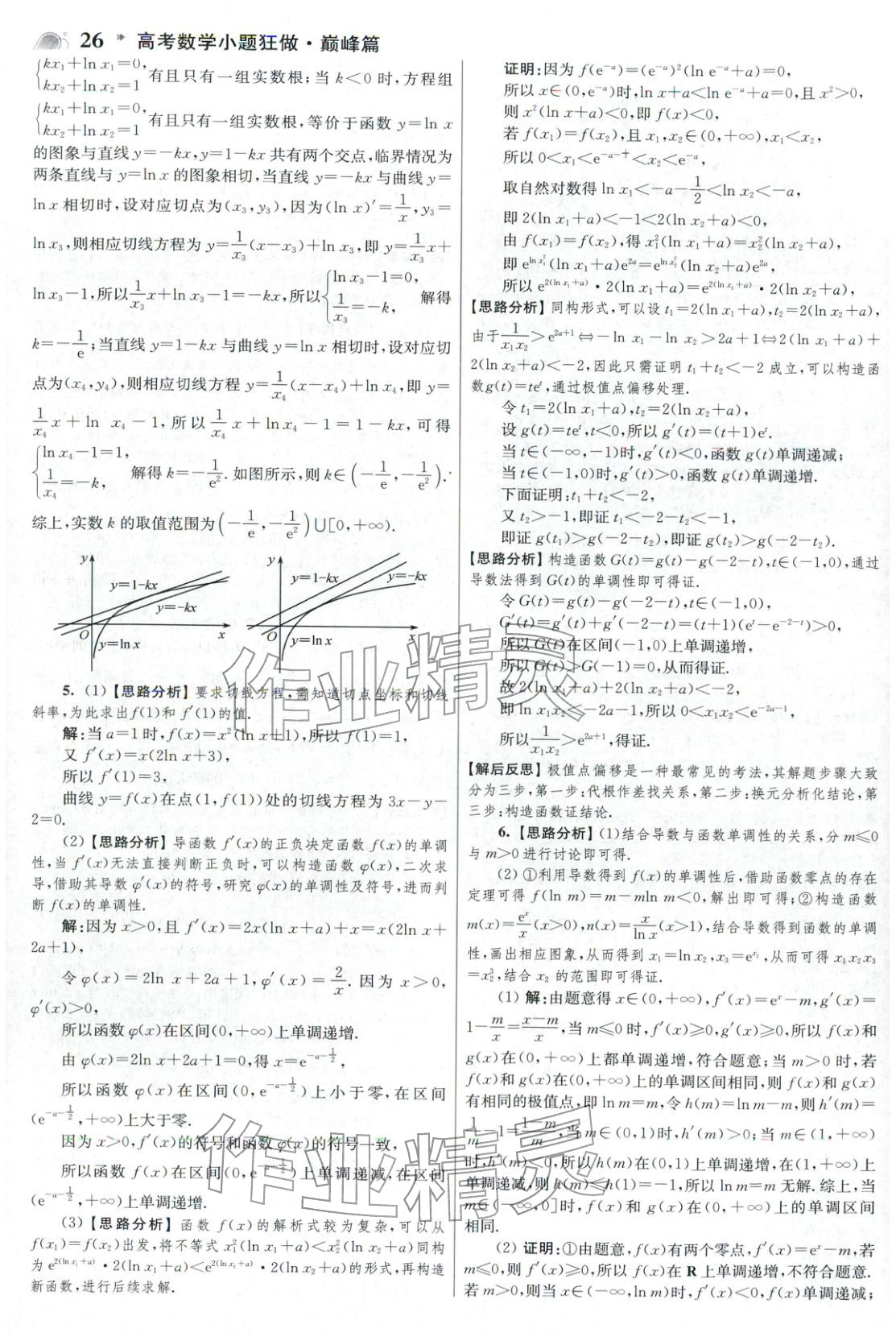 2025年高考数学小题狂做巅峰篇 参考答案第26页