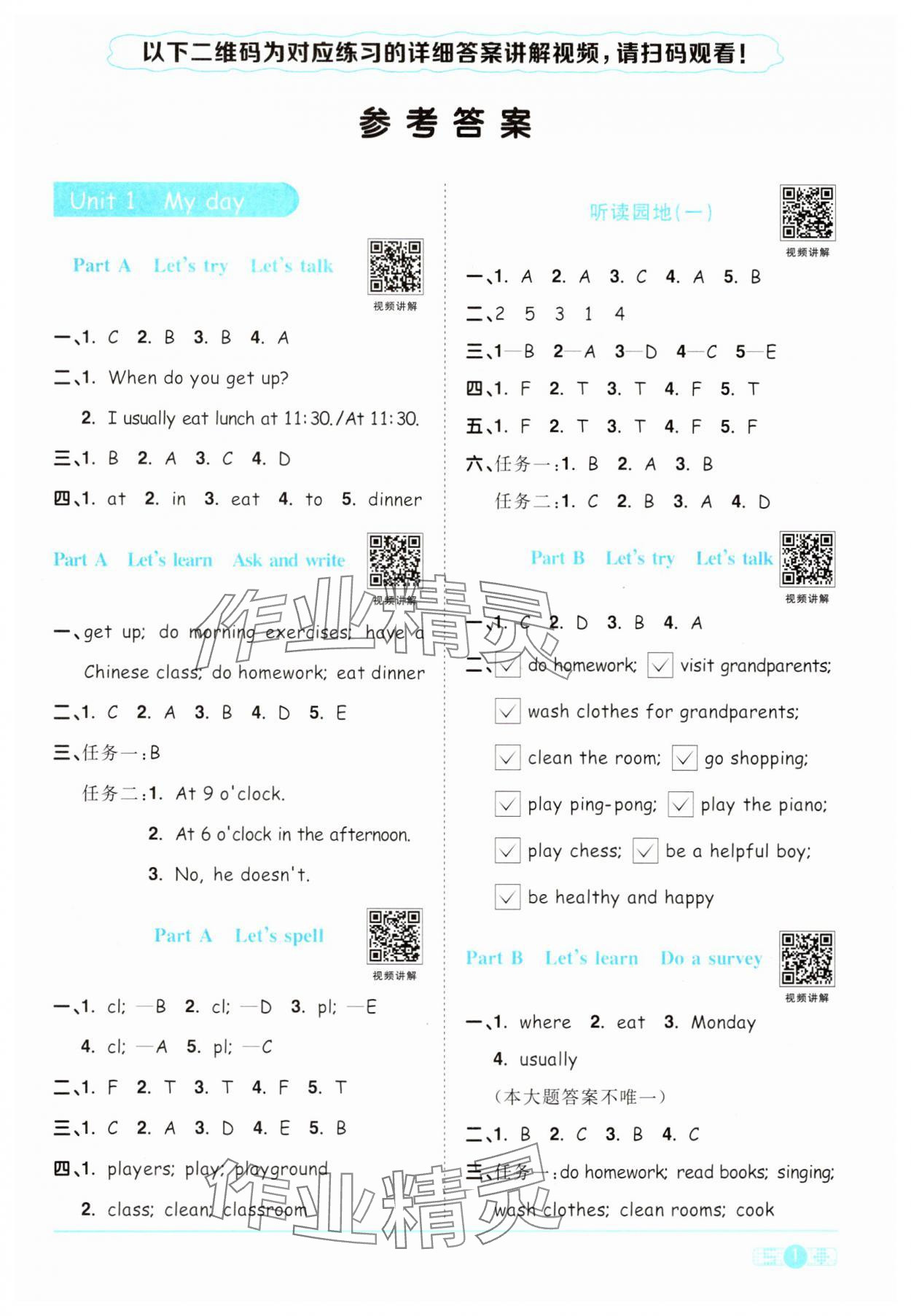 2025年陽光同學(xué)課時(shí)優(yōu)化作業(yè)五年級(jí)英語下冊(cè)人教版 第1頁