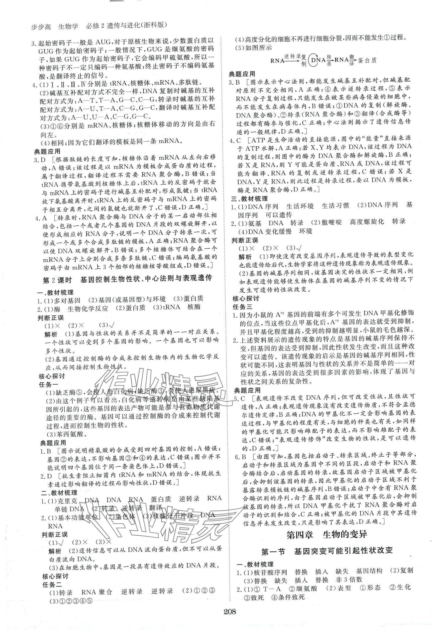 2024年步步高學(xué)習(xí)筆記高中生物必修2浙科版 第11頁