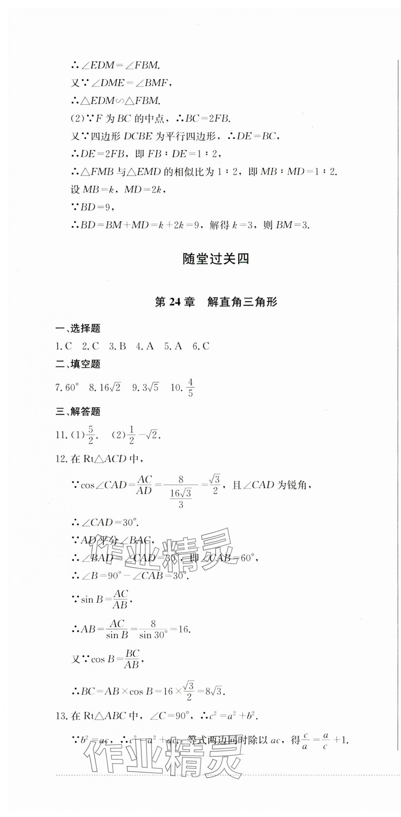 2023年精練過關(guān)四川教育出版社九年級(jí)數(shù)學(xué)上冊(cè)華師大版 第4頁