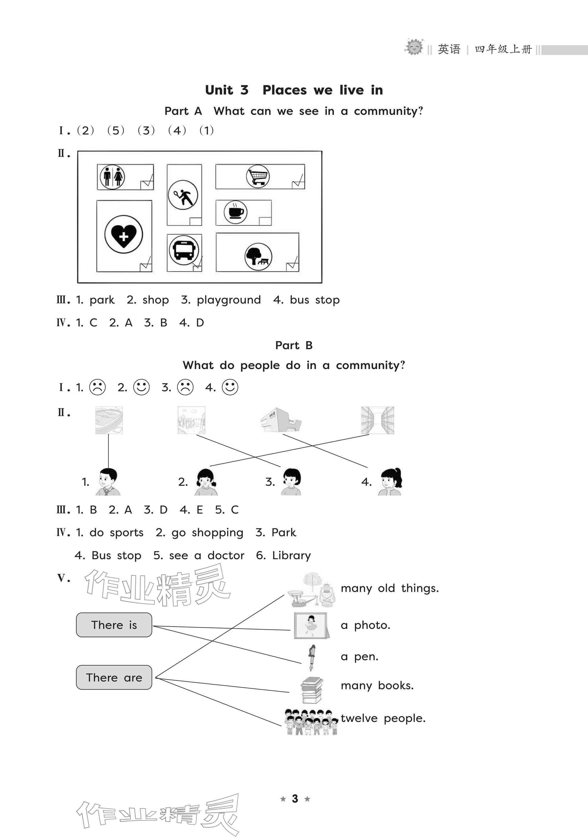 2025年新課程課堂同步練習冊四年級英語上冊人教版 參考答案第3頁