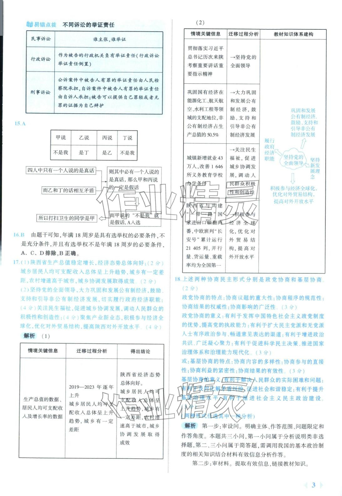 2026年53金卷优选卷汇编高中道德与法治陕晋青宁专版 第3页