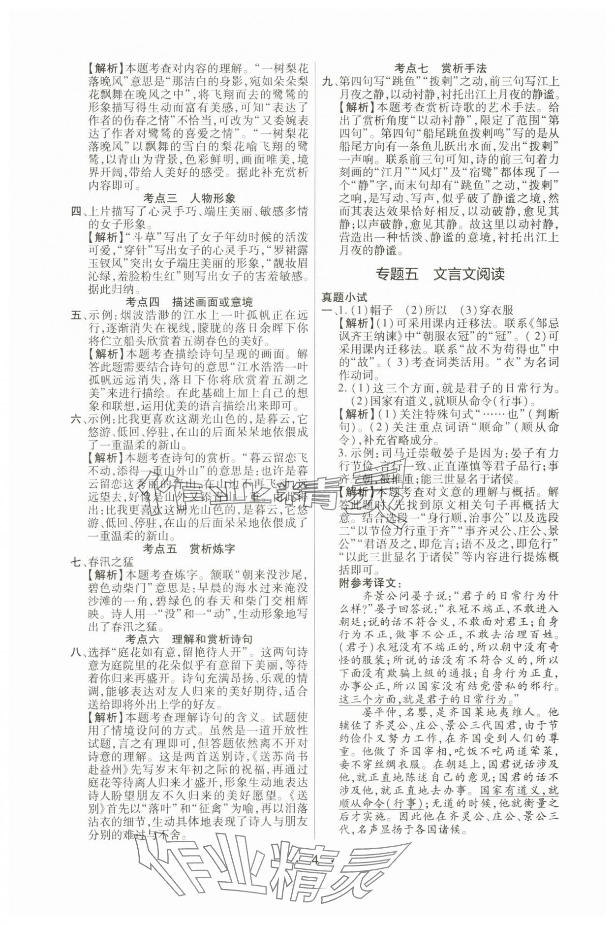 2024年中考新评价语文江西专版 第4页