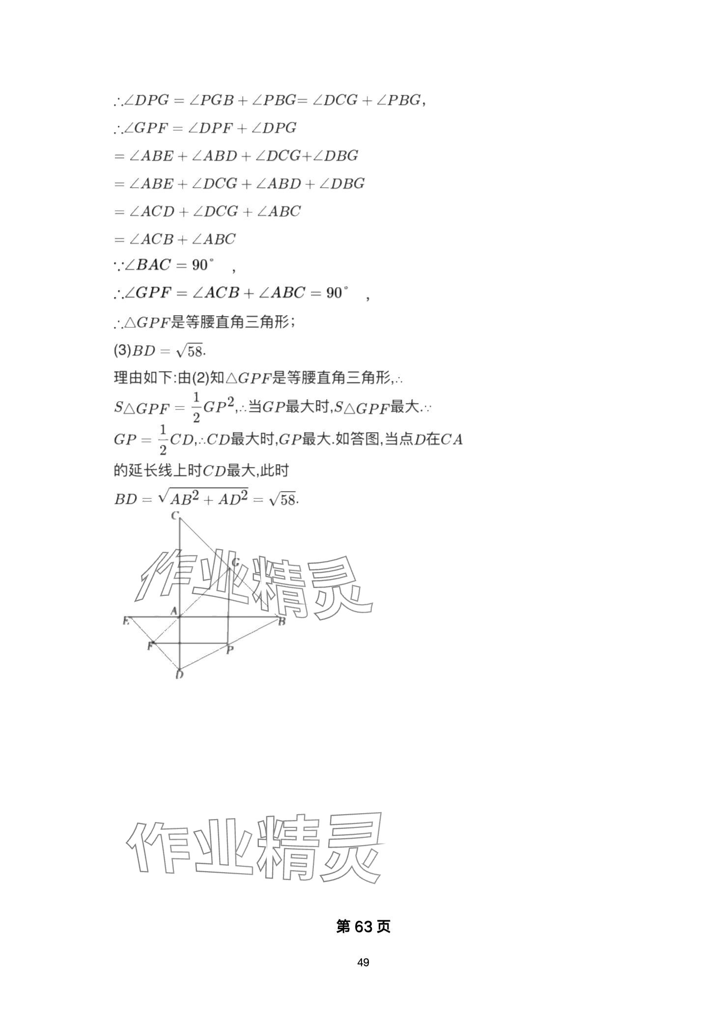2025年巅峰对决第一轮复习数学重庆专版&nbsp;参考答案第49页