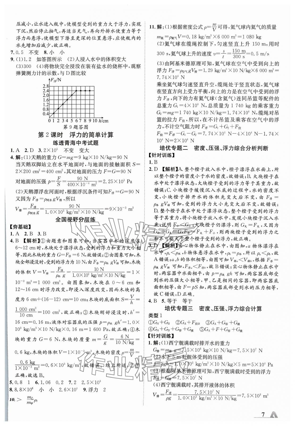 2024年卓文书业加速度物理青海专版 参考答案第6页