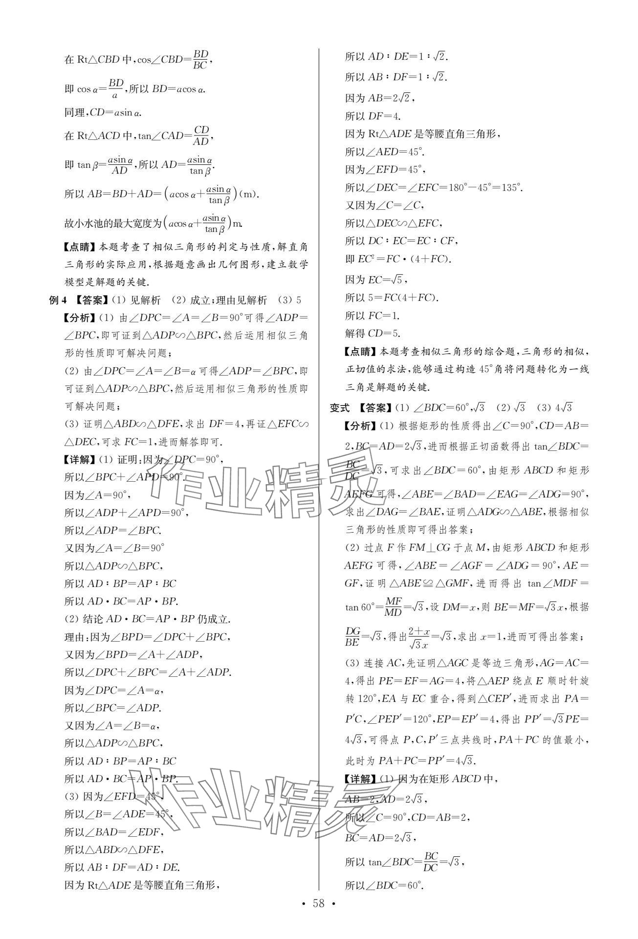 2024年中考復(fù)習(xí)奪冠寶典數(shù)學(xué)江蘇專版 參考答案第58頁
