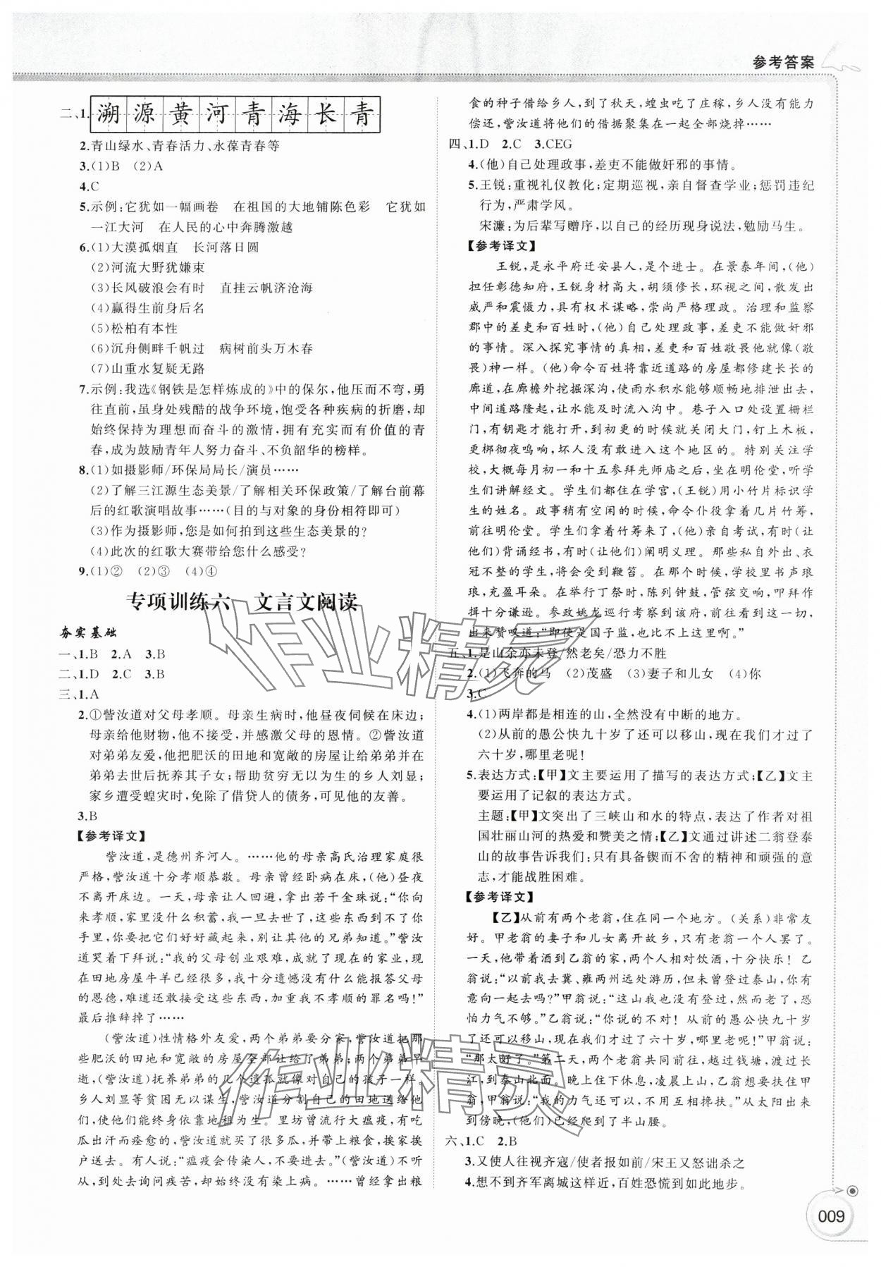 2025年首席中考语文甘肃专版&nbsp;第9页