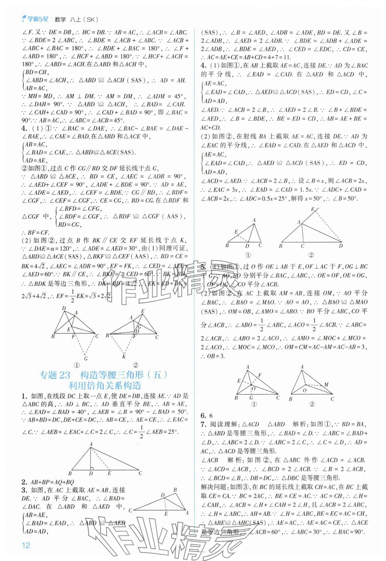 2025年经纶学典5星学霸八年级数学上册苏科版&nbsp;第12页