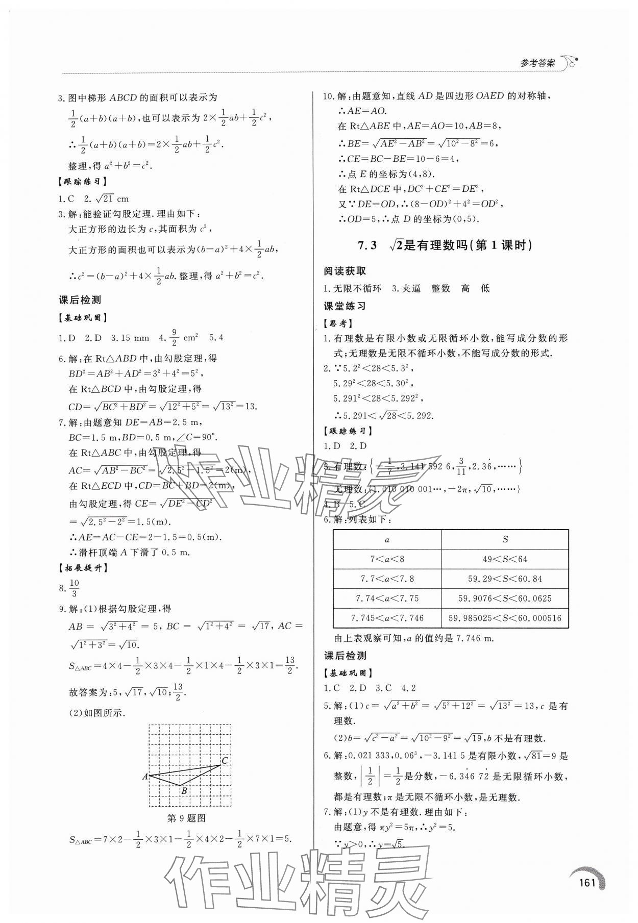 2024年同步練習(xí)冊(cè)泰山出版社八年級(jí)數(shù)學(xué)下冊(cè)青島版 第9頁(yè)