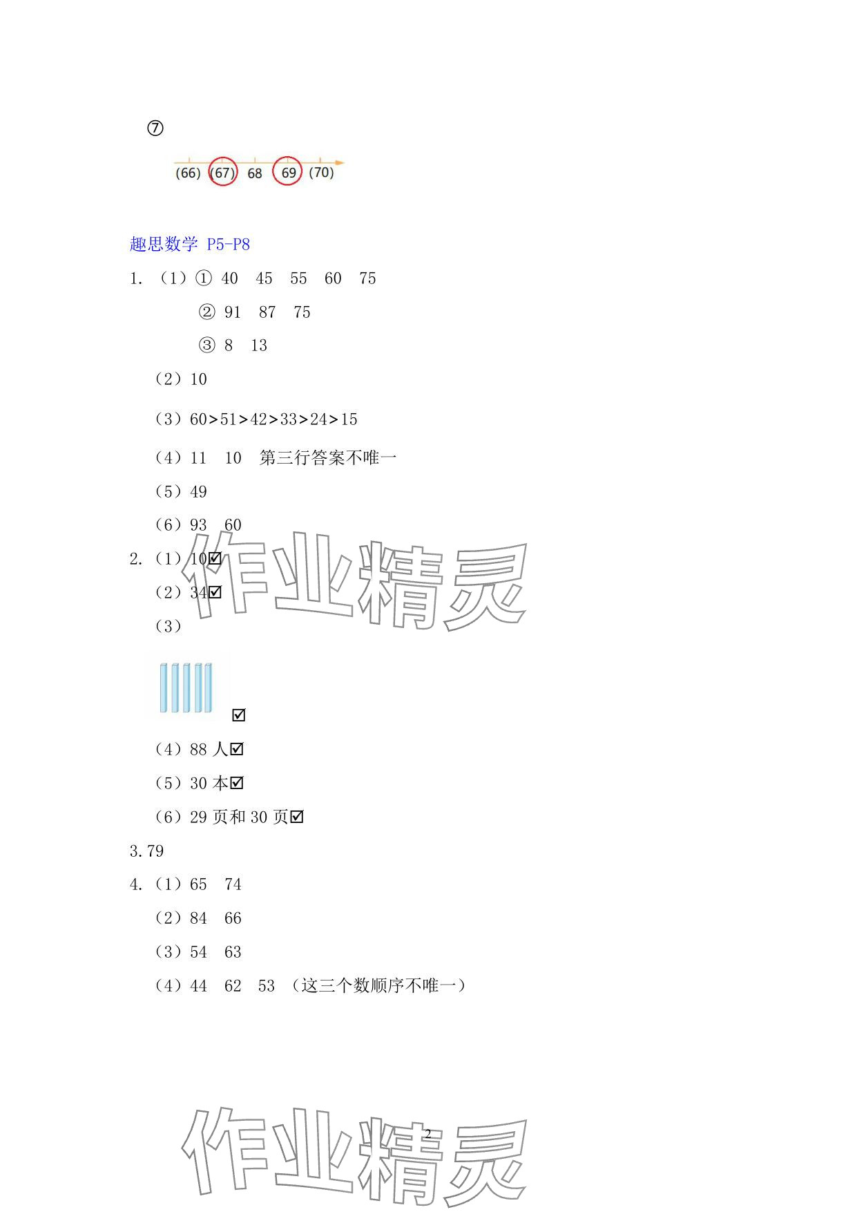 2025年暑假生活安徽少年兒童出版社一年級數(shù)學(xué)蘇教版 參考答案第2頁