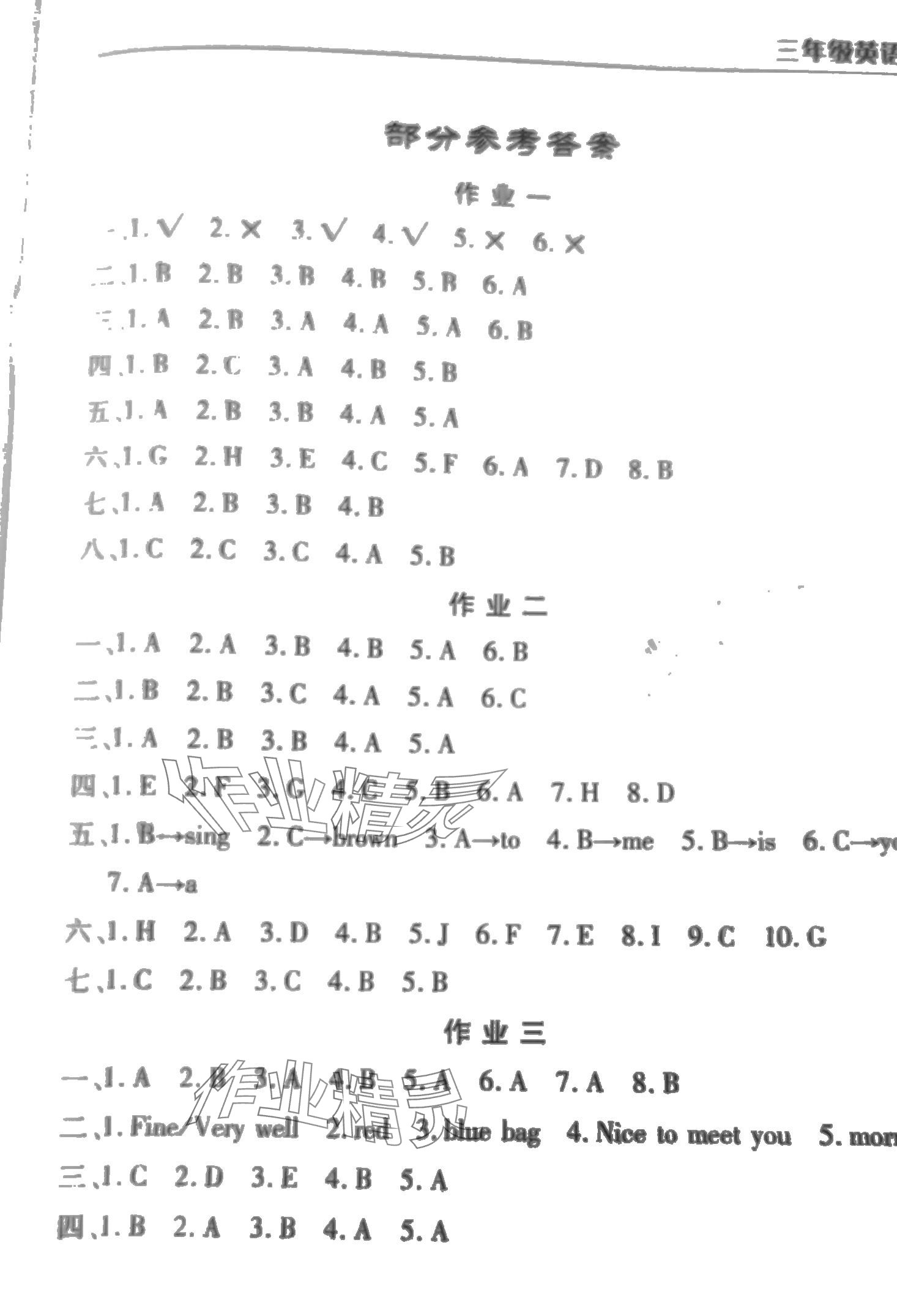 2024年寒假作業(yè)天天練文心出版社三年級(jí)英語 第1頁