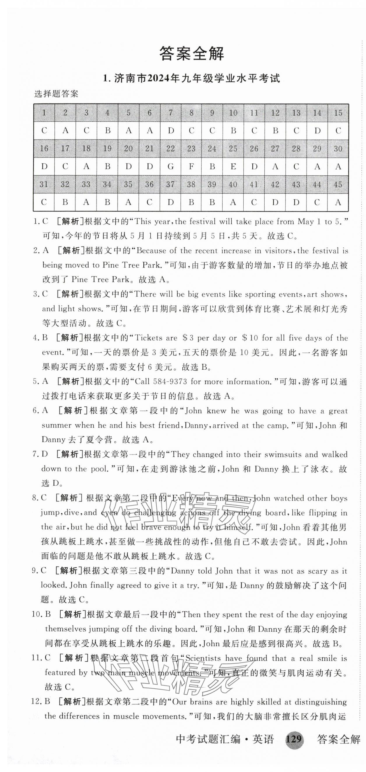 2025年中考試題匯編英語山東科學技術出版社 第1頁