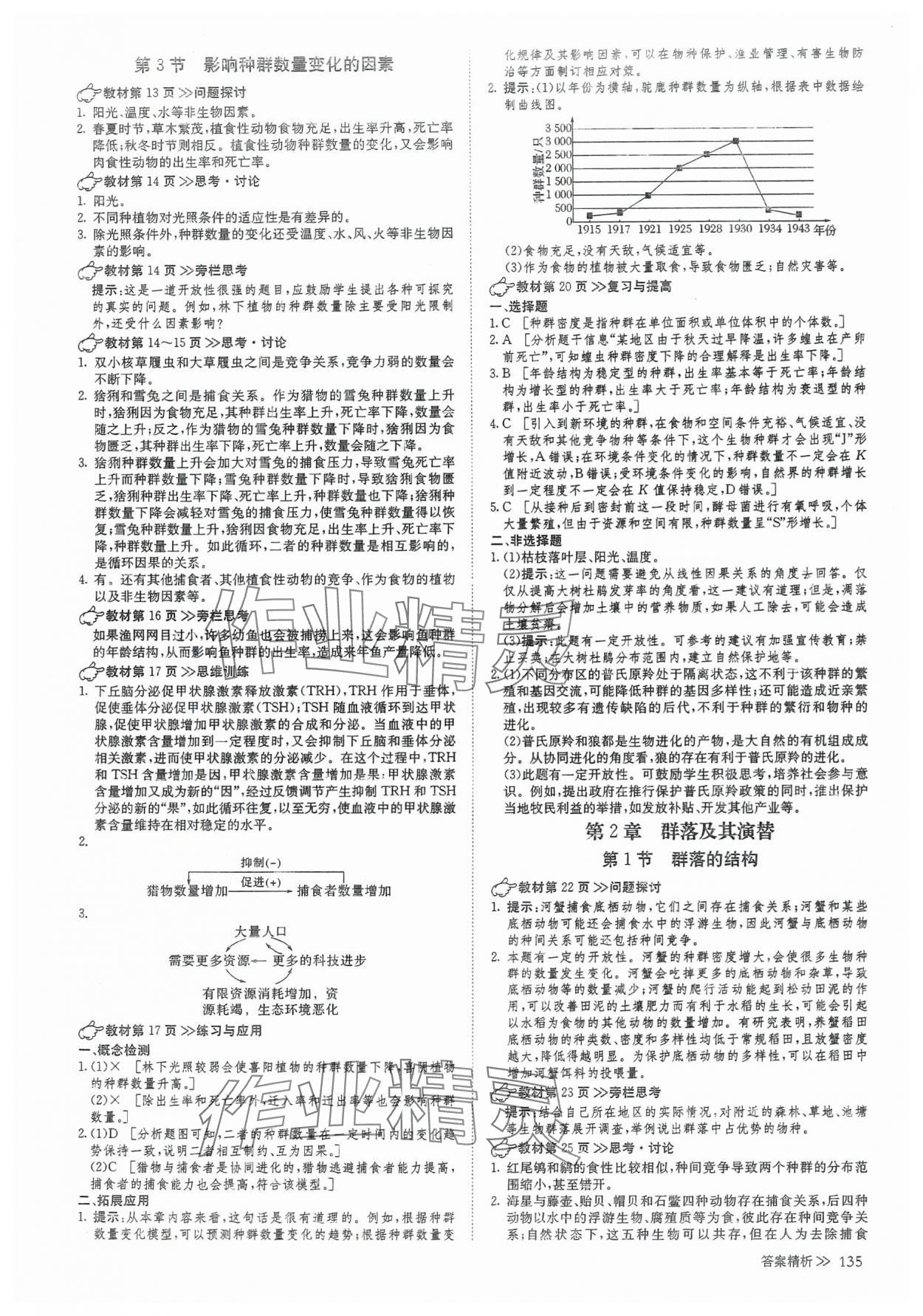 2025年創新設計高中生物選擇性必修2人教版 參考答案第2頁