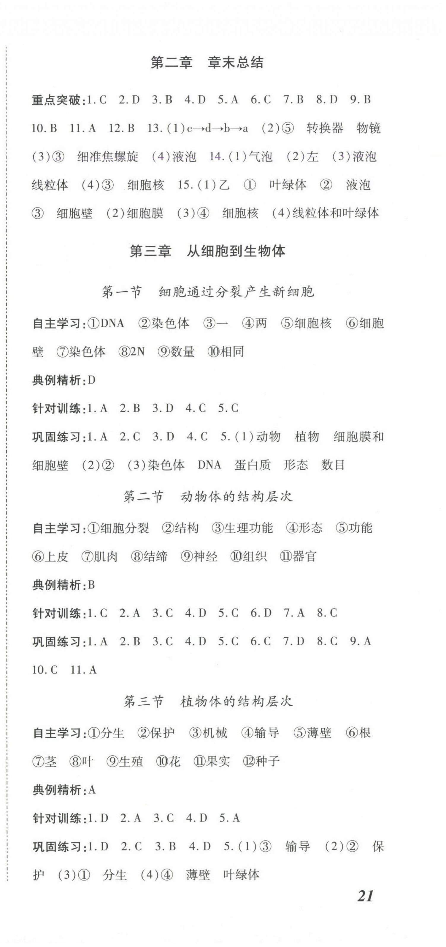 2024年本土攻略七年级生物上册人教版云南专版 第3页