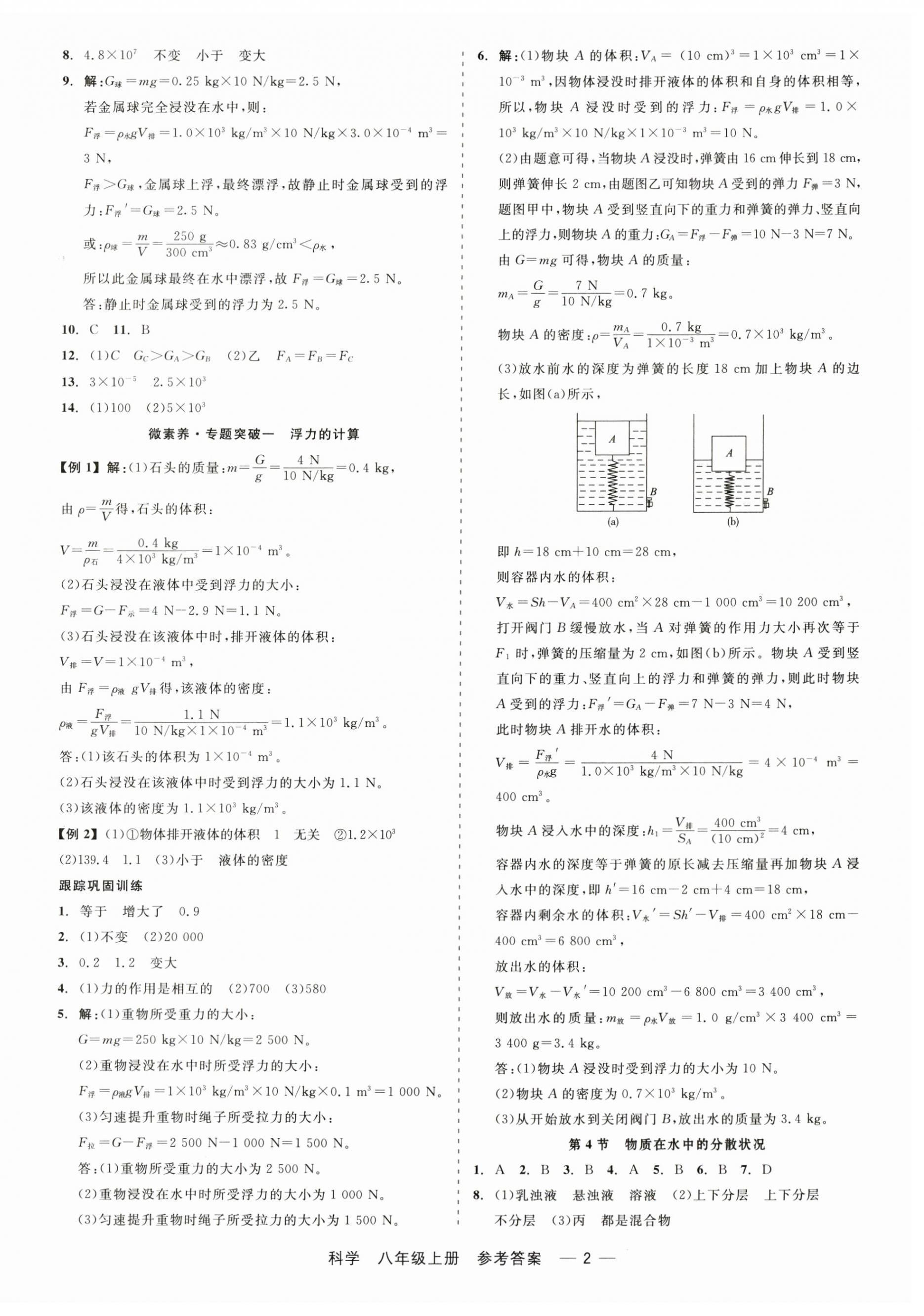 2024年精彩三年就練這一本八年級(jí)科學(xué)上冊(cè)浙教版 第2頁(yè)