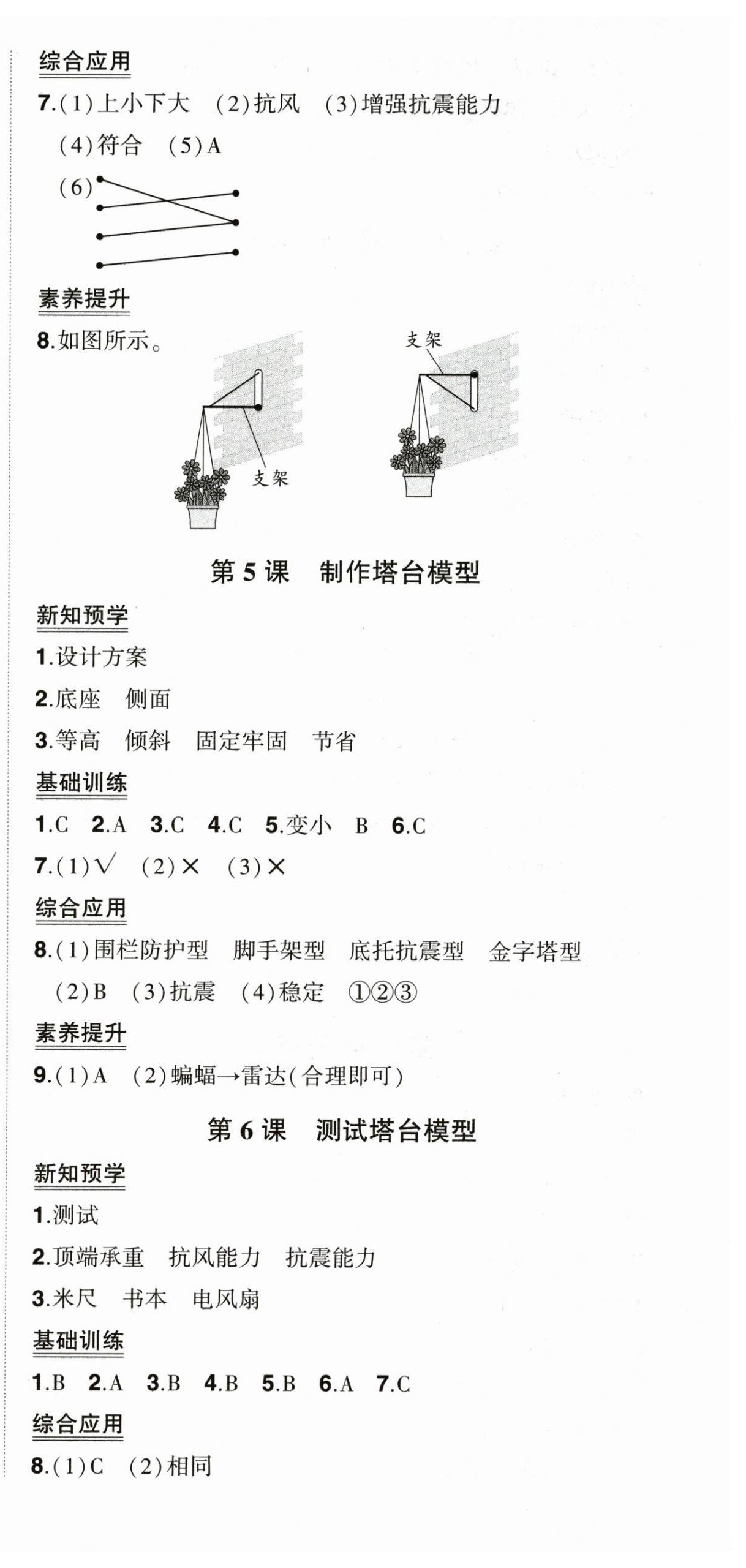 2026年状元成才路创优作业100分六年级科学下册教科版&nbsp;第8页