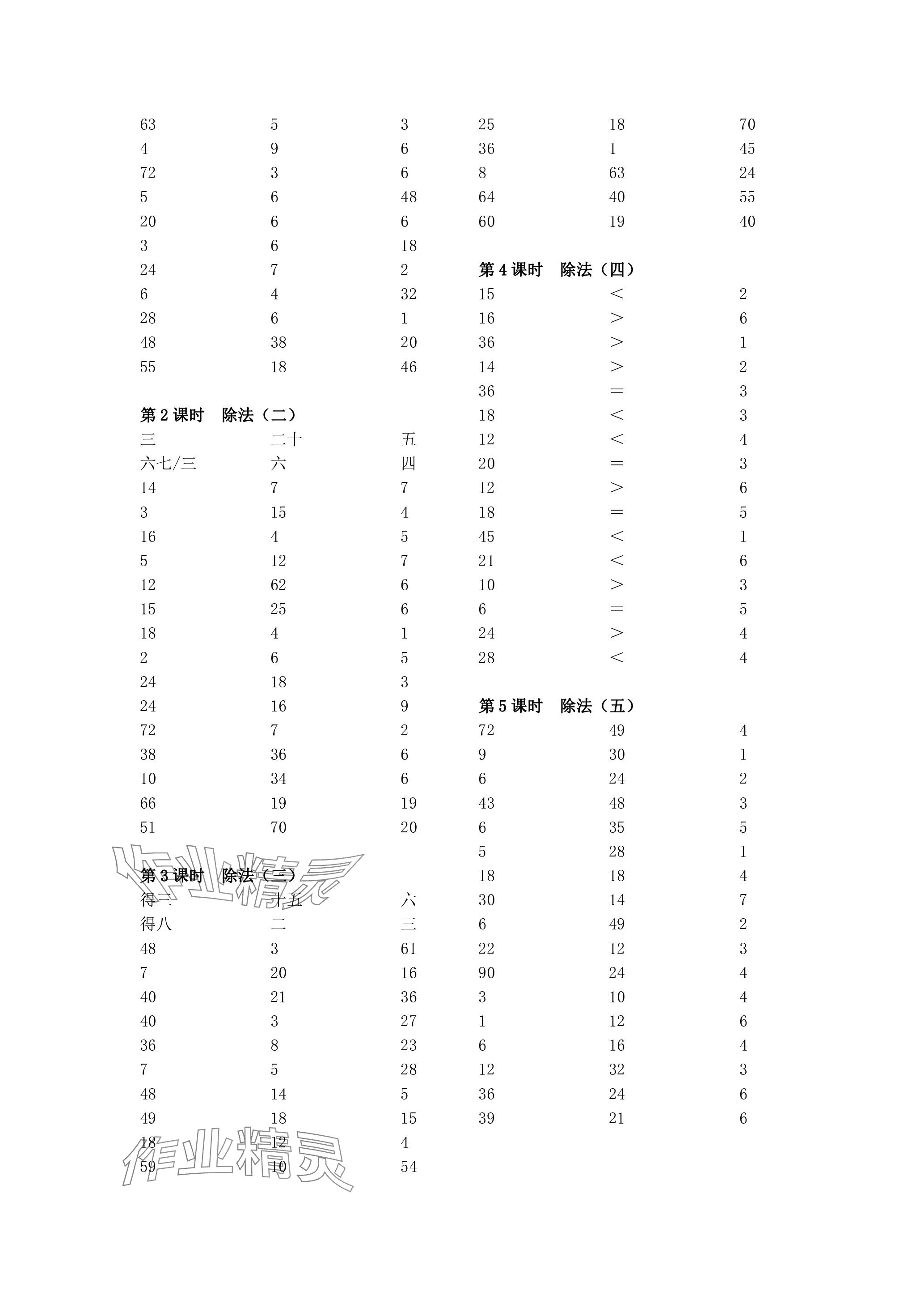 2024年小學(xué)數(shù)學(xué)口算速算心算二年級(jí)數(shù)學(xué)下冊(cè)人教版 參考答案第2頁(yè)