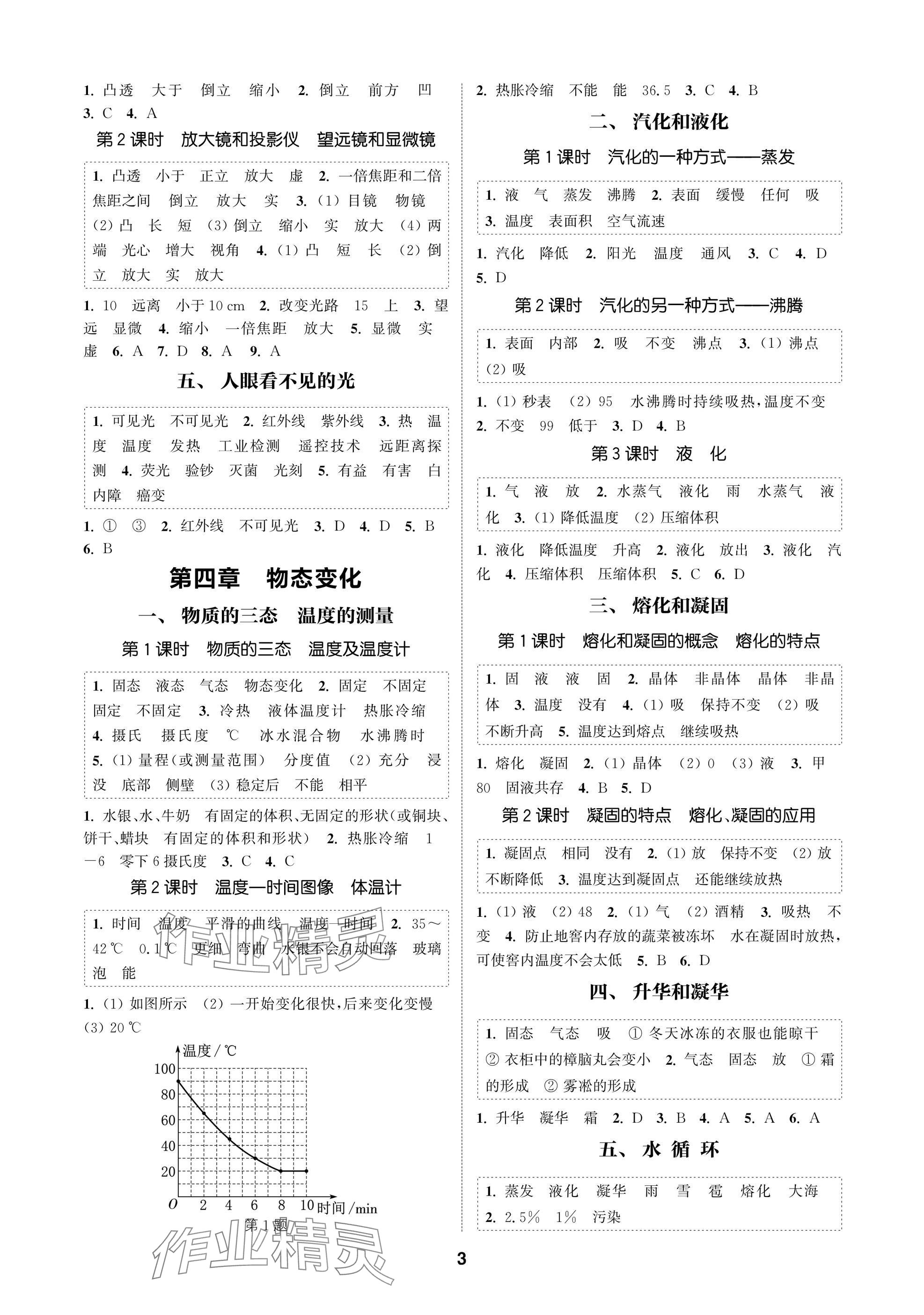 2025年通成學典課時作業本八年級物理上冊蘇科版蘇州專版 參考答案第3頁