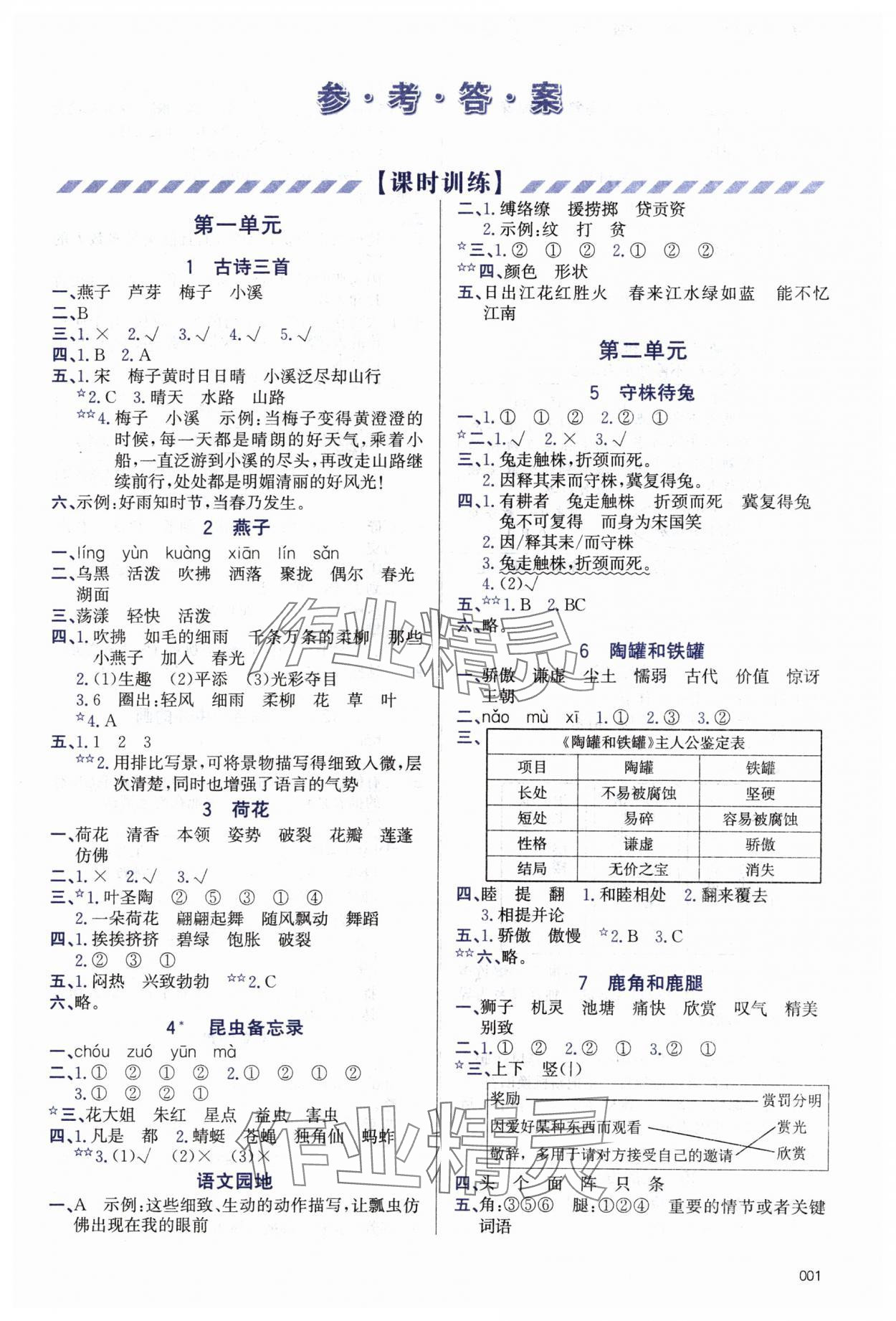 2024年学习质量监测三年级语文下册人教版 第1页