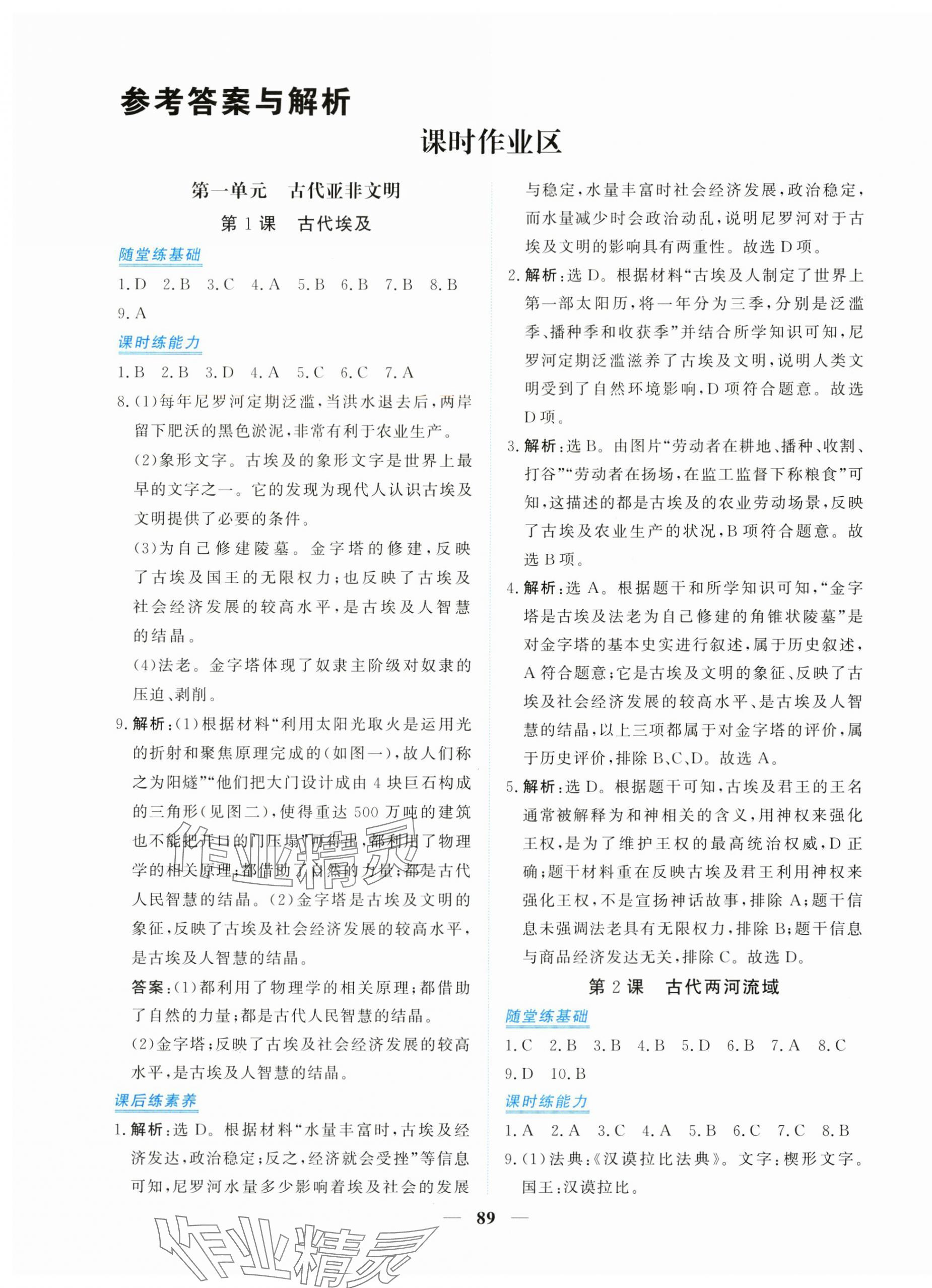 2025年新坐标同步练习九年级历史上册人教版青海专用 第1页