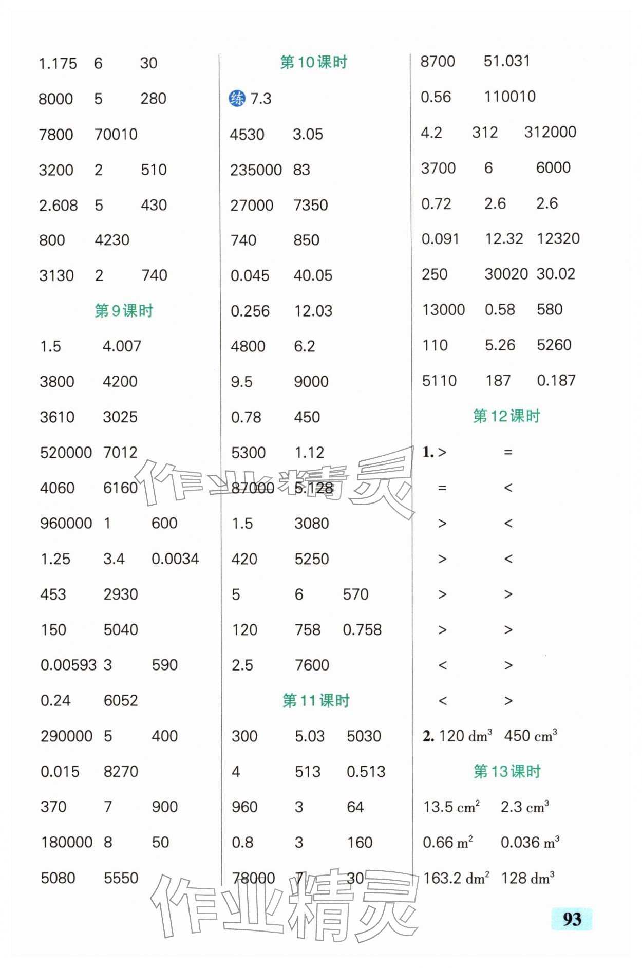 2026年小学学霸口算五年级下册人教版&nbsp;第5页