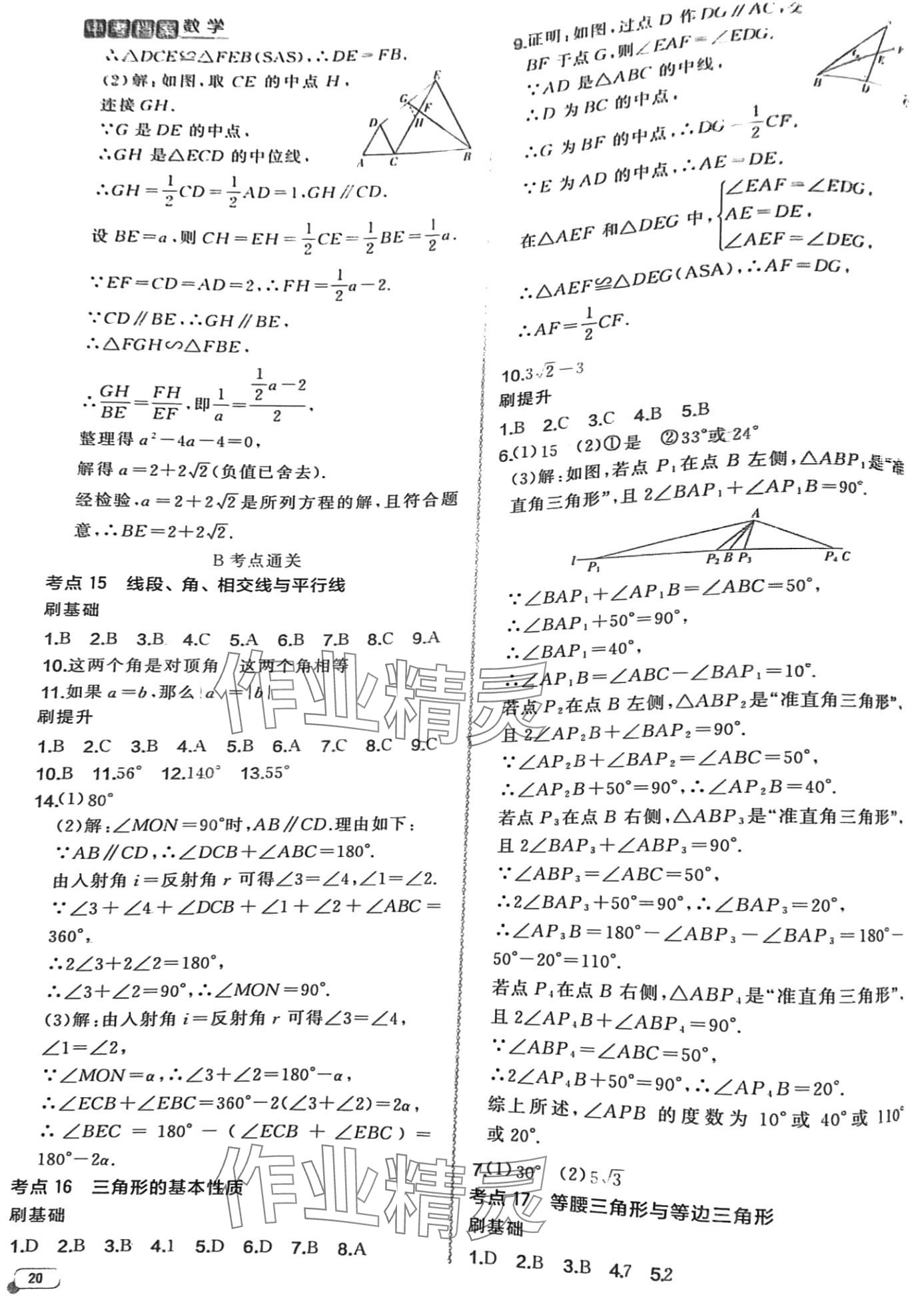 2024年中考档案数学中考B青岛专版 第20页