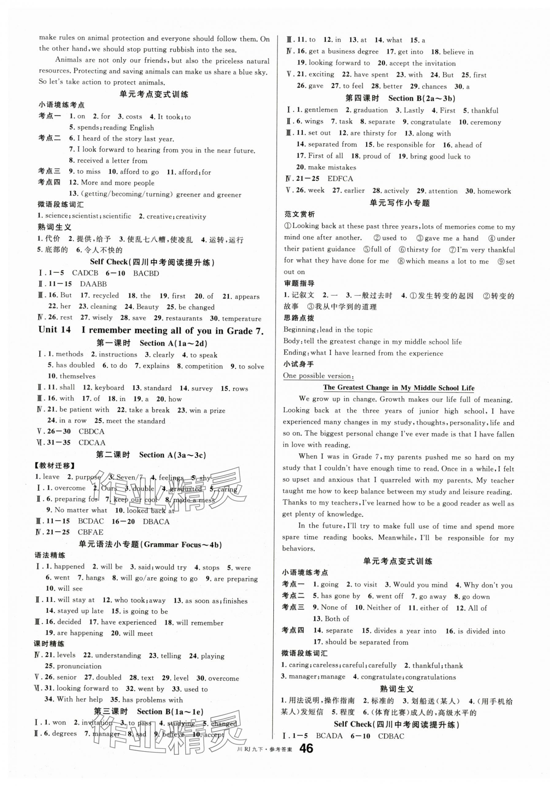2025年名校課堂九年級英語下冊人教版1四川專版 第4頁