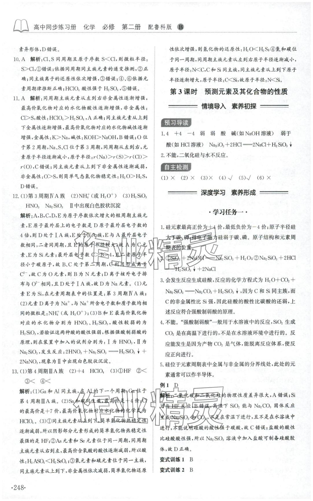 2025年同步練習冊山東科學(xué)技術(shù)出版社高中化學(xué)必修第二冊魯科版B專版 第12頁