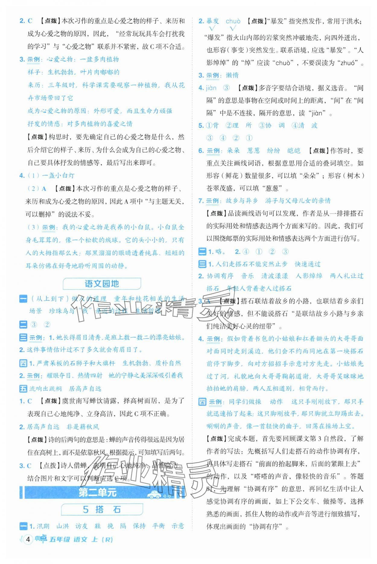 2025年綜合應用創(chuàng)新題典中點五年級語文上冊人教版 第4頁