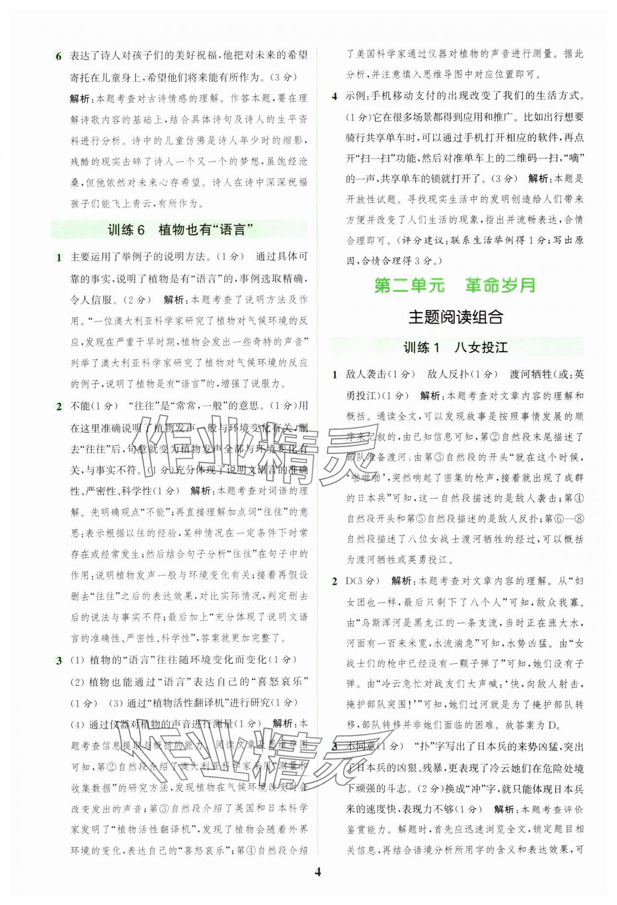 2025年通城學(xué)典組合訓(xùn)練六年級語文上冊人教版 第4頁