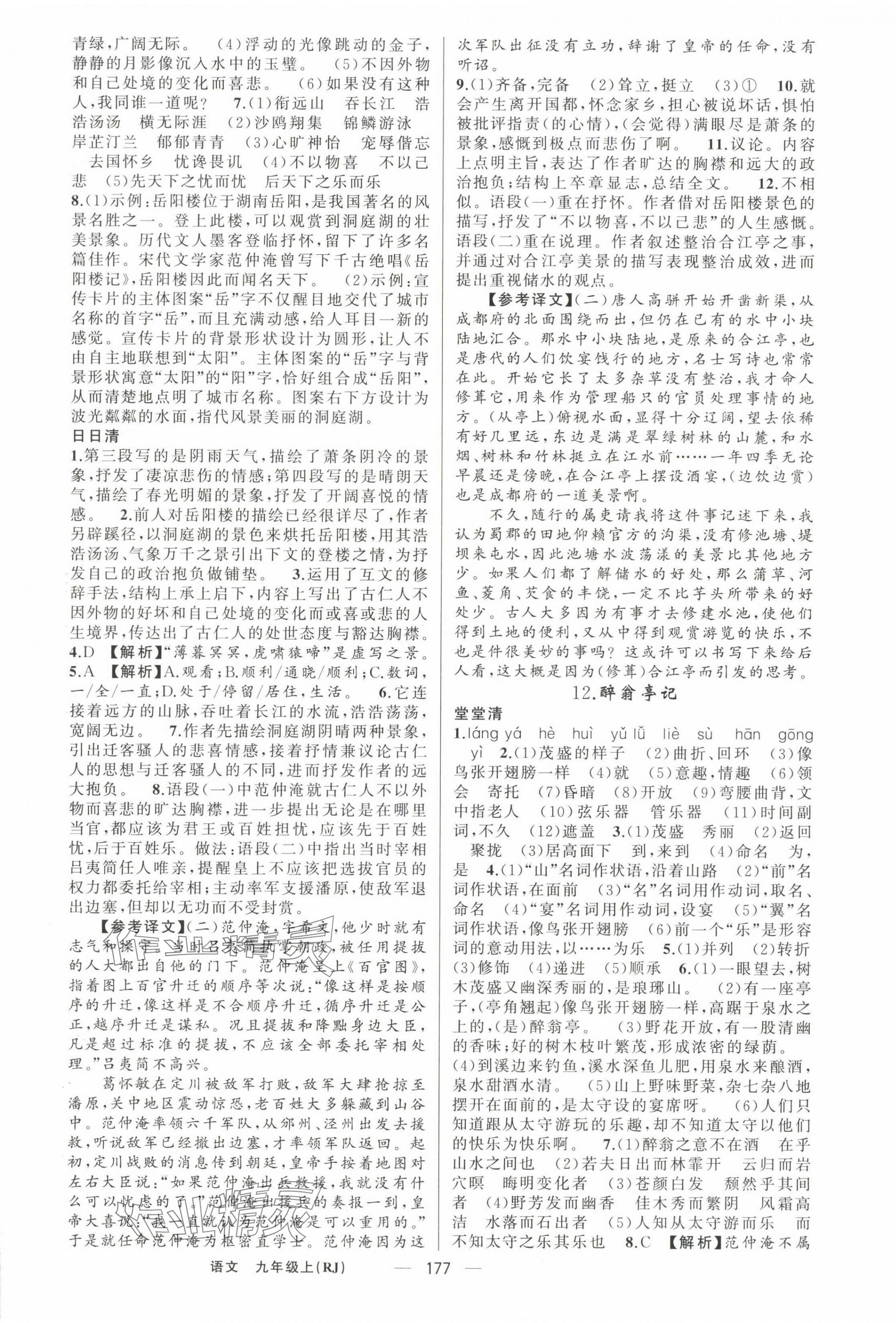 2023年四清導(dǎo)航九年級語文上冊人教版河南專版 第5頁