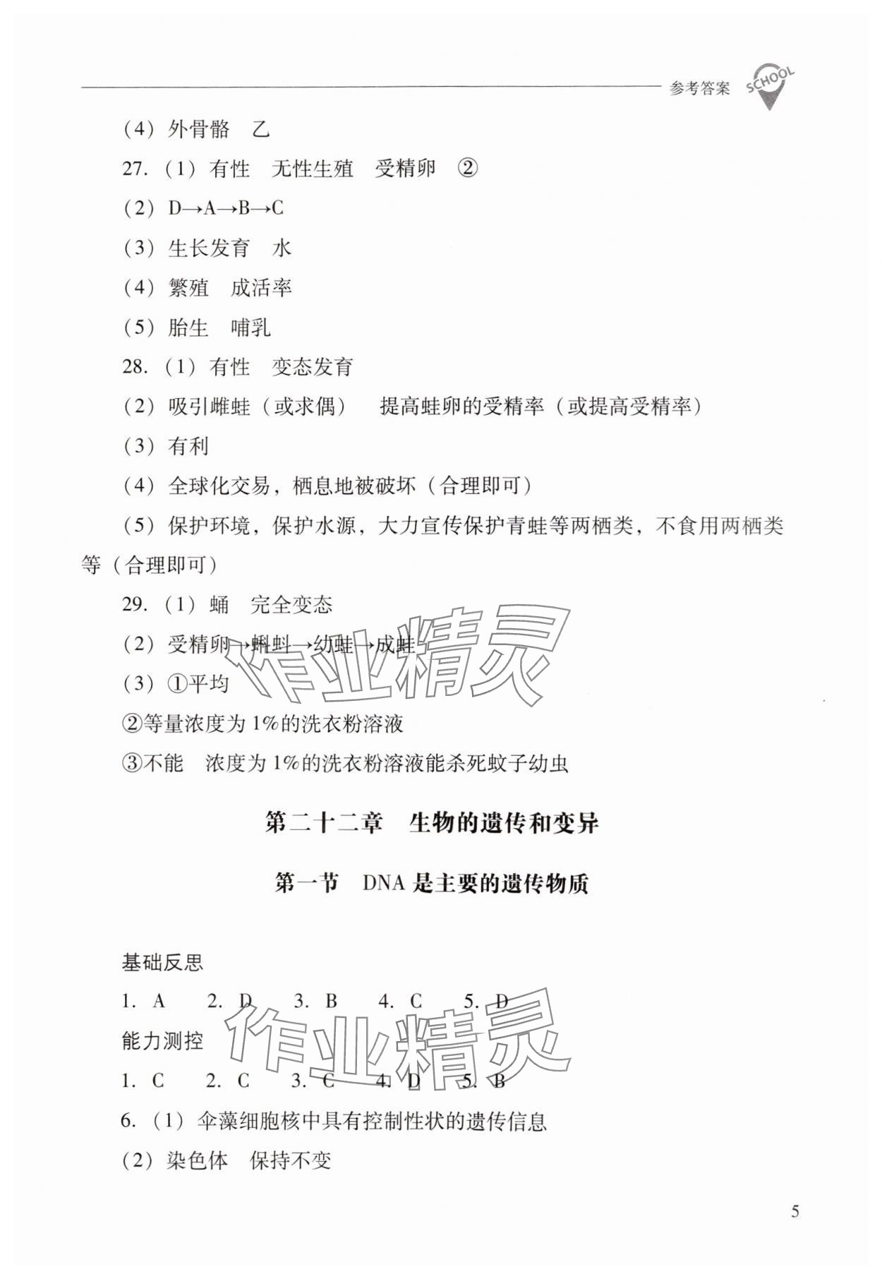 2025年新課程問題解決導學方案八年級生物下冊蘇教版 第5頁