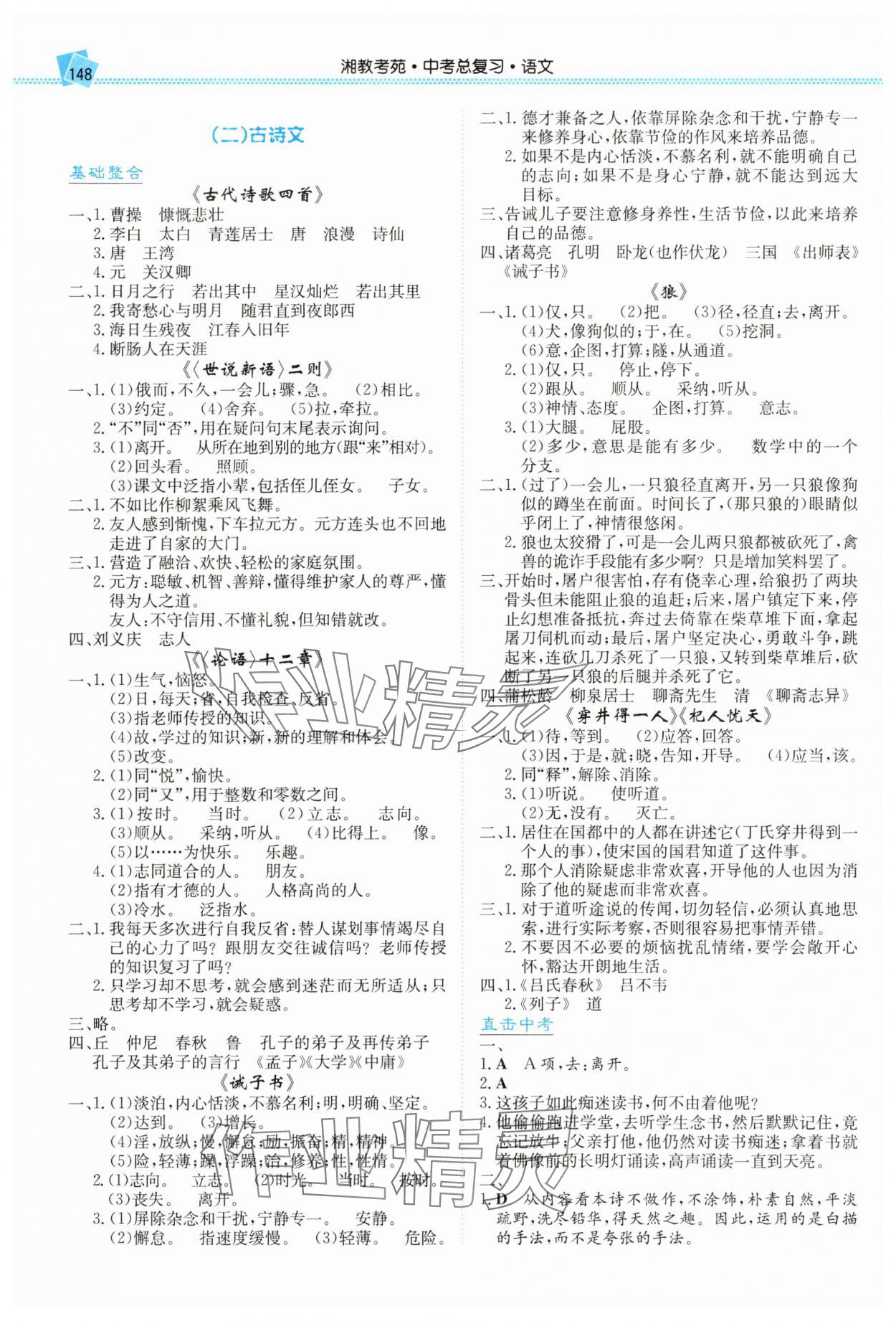 2025年湘教考苑中考总复习语文长沙版 第2页