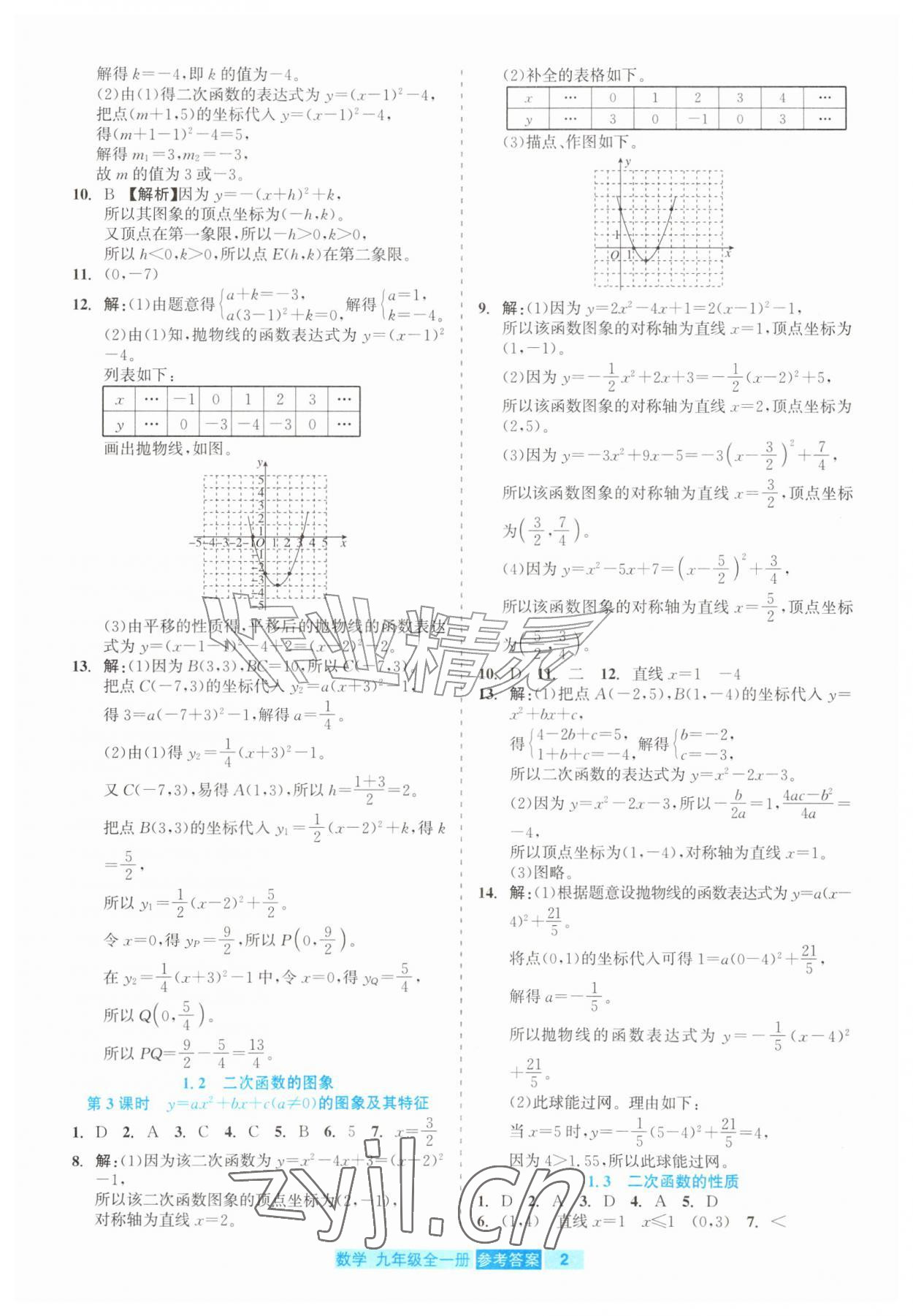 2026年精彩练习就练这一本九年级数学全一册浙教版评议教辅&nbsp;第2页