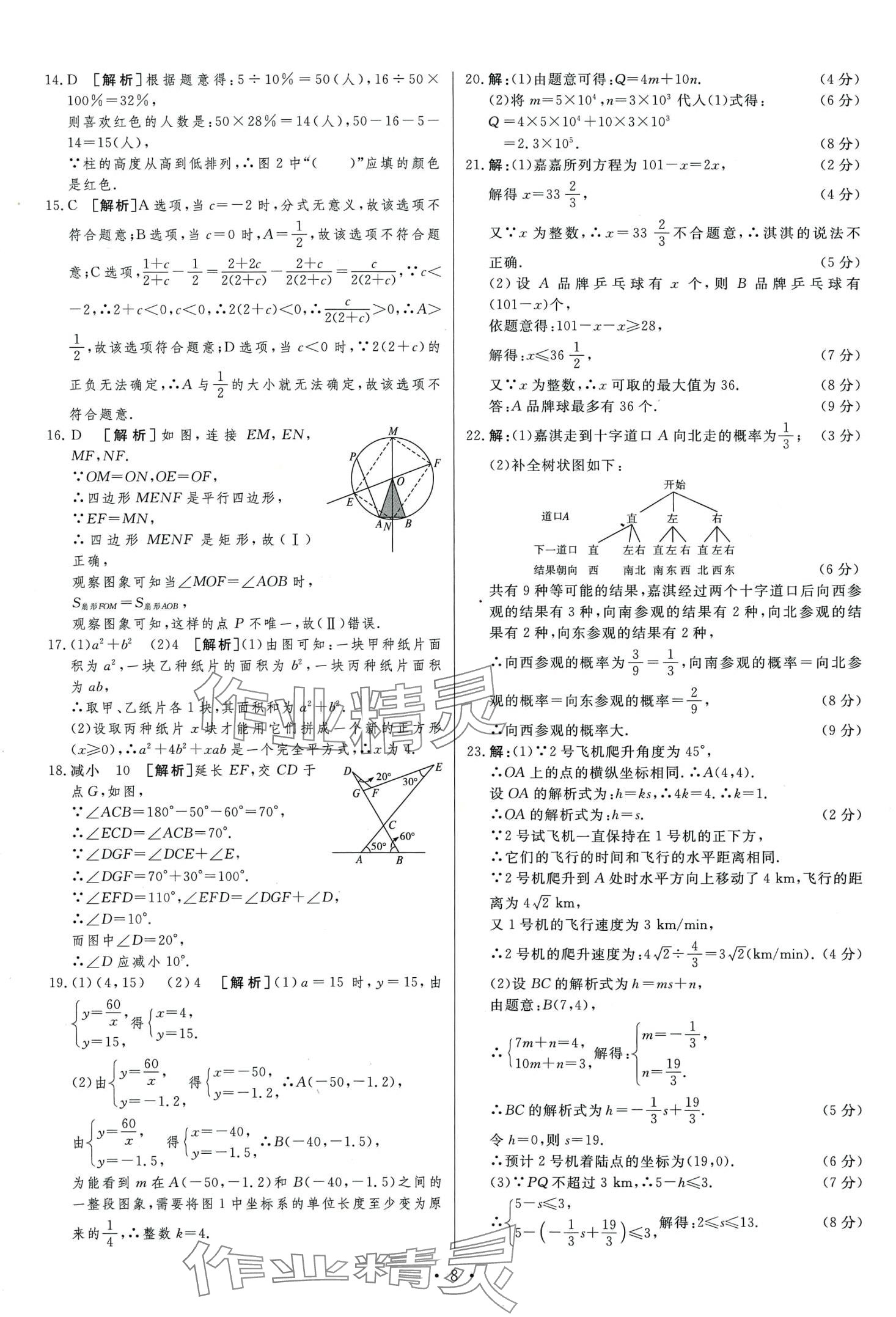 2024年中考必刷卷安徽人民出版社九年級(jí)數(shù)學(xué)全一冊(cè) 第10頁(yè)