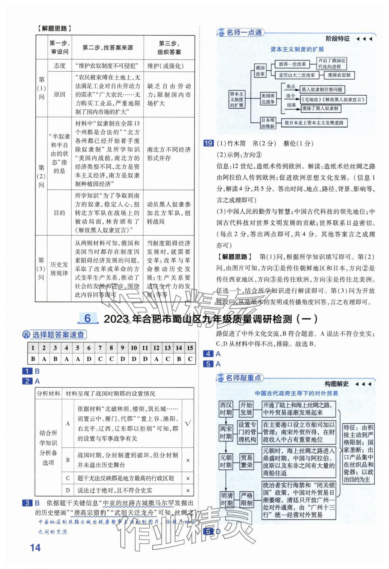 2024年金考卷45套匯編歷史安徽專版 第14頁(yè)