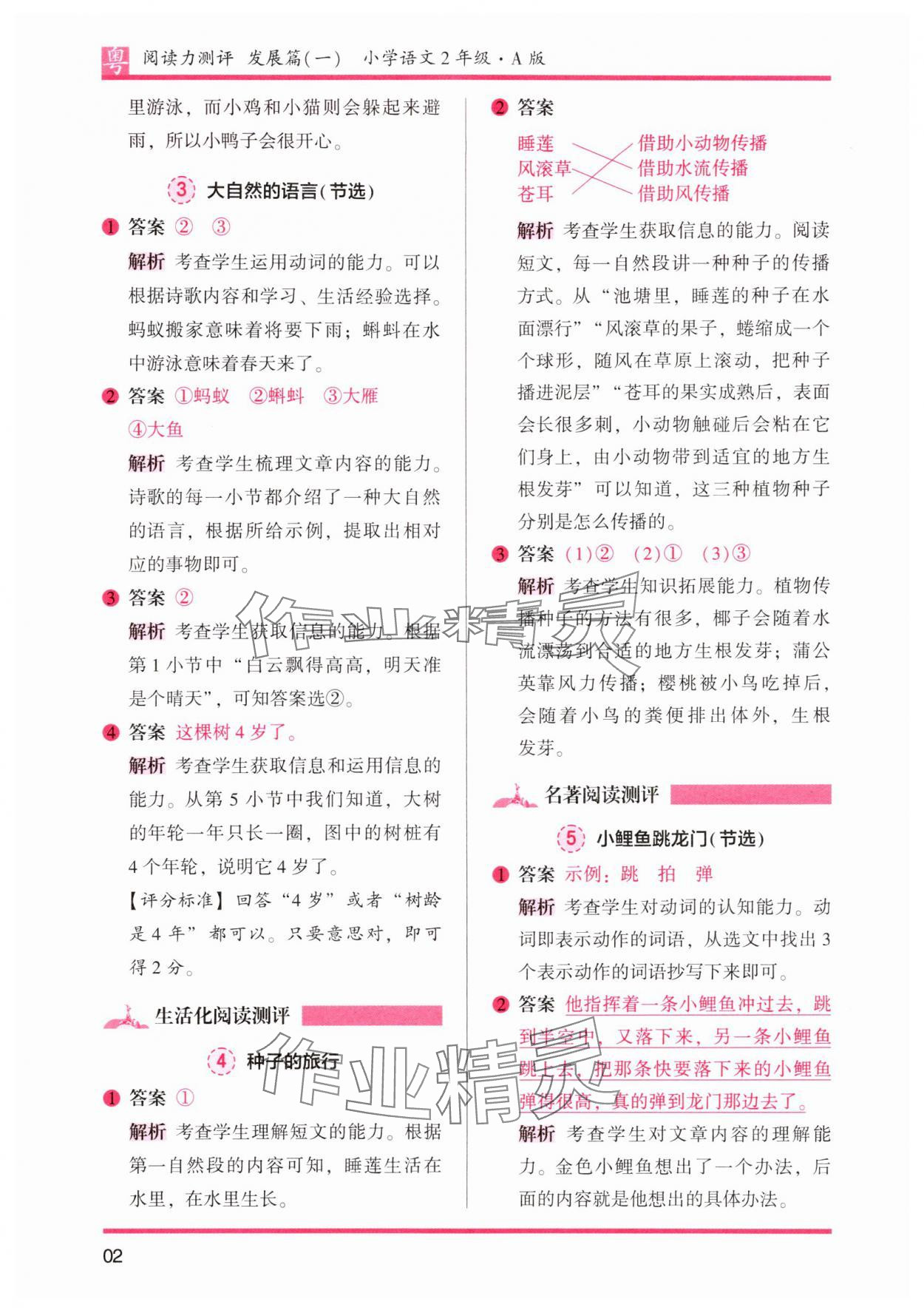 2025年木头马阅读力测评小学语文二年级人教版培优篇A版广东专版 第2页