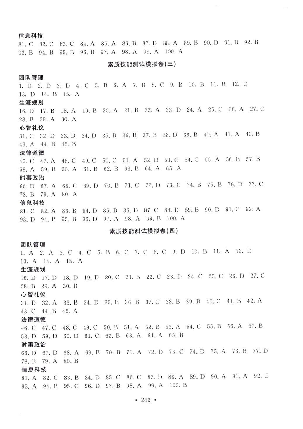 2024年胜券在握中西书局考前篇 参考答案第2页