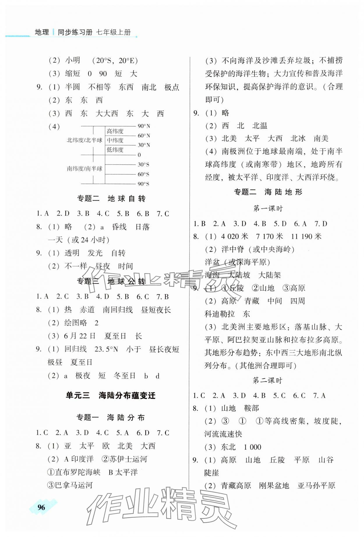 2024年地理同步練習冊七年級上冊仁愛版 第2頁