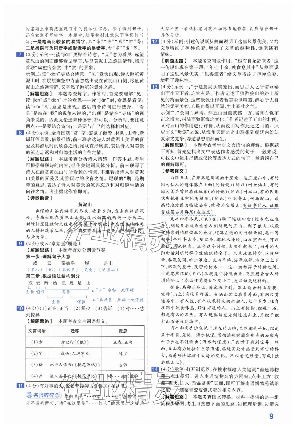 2024年金考卷45套匯編中考語文江蘇專版 第9頁