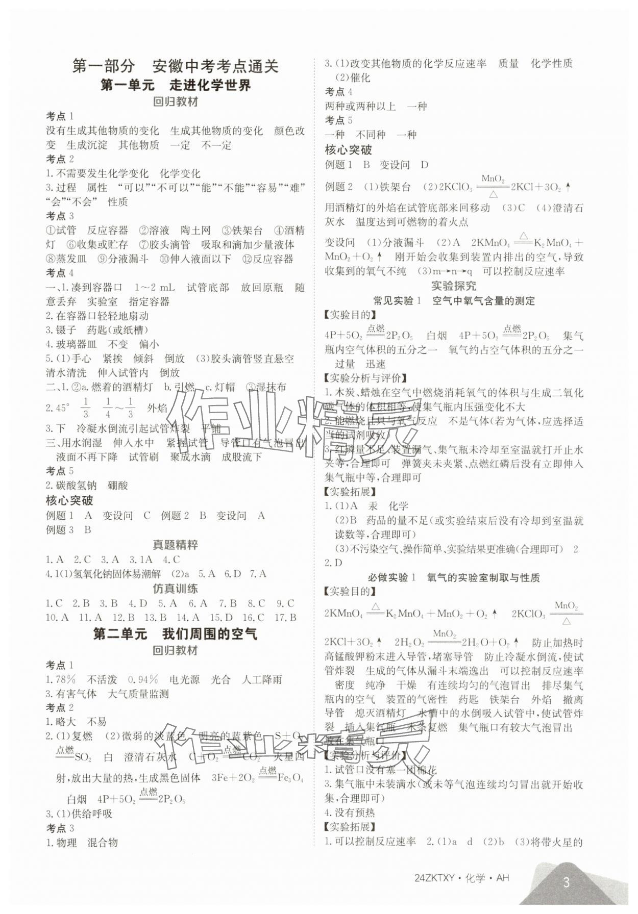 2024年中考特訓(xùn)營化學(xué)中考人教版安徽專版 第3頁