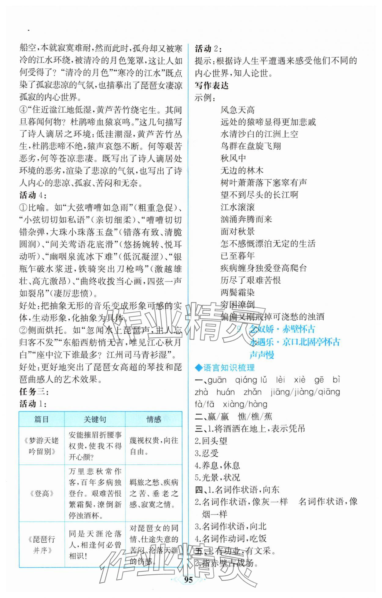 2025年同步解析與測評課時練人民教育出版社高中語文必修上冊人教版&nbsp;第13頁
