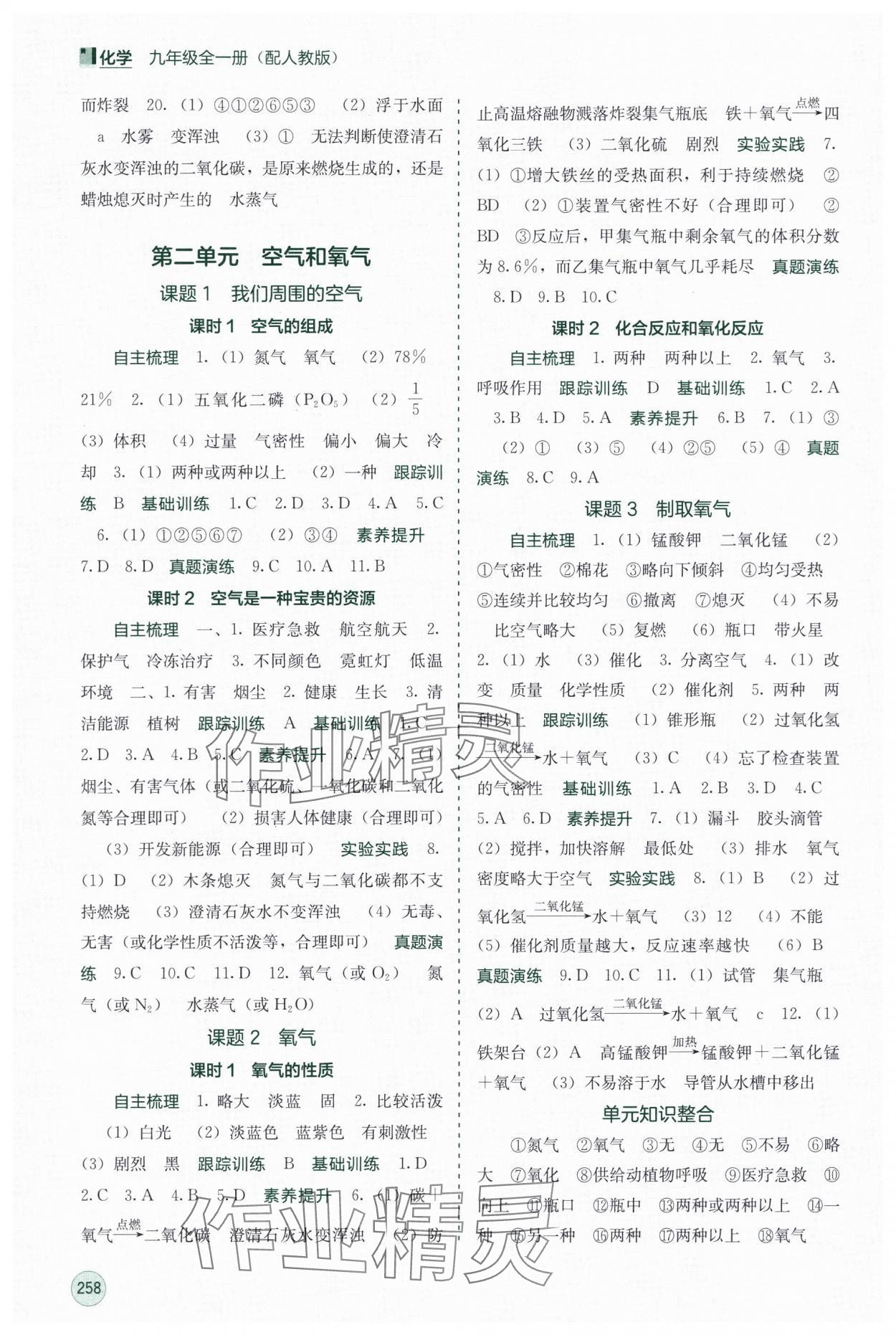 2025年自主学习能力测评九年级化学全一册人教版 第2页