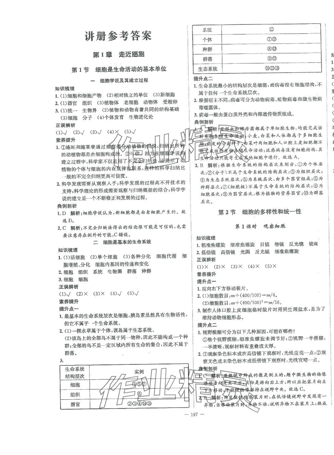 2024年石室金匮高中生物必修1人教版 第1页