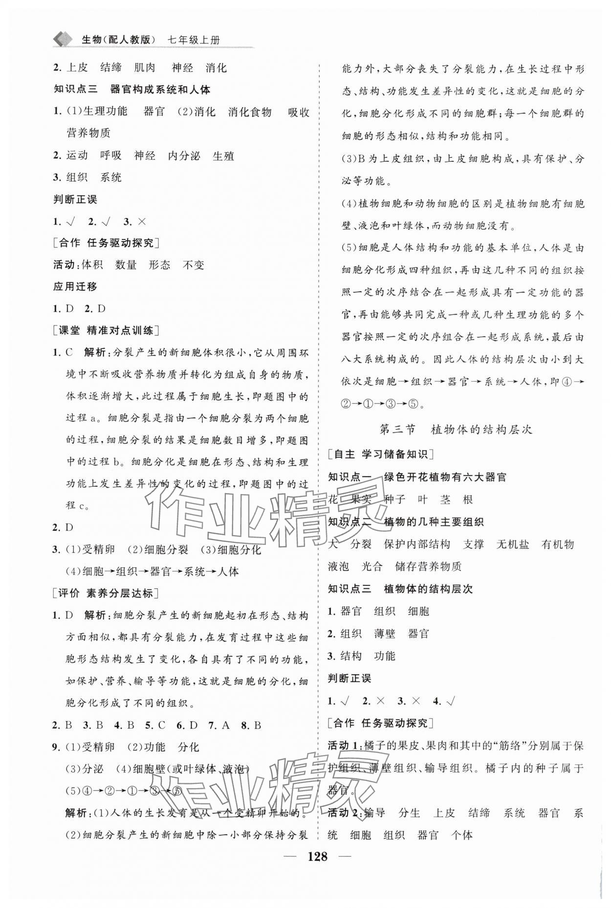 2025年新課程同步練習冊七年級生物上冊人教版 第8頁