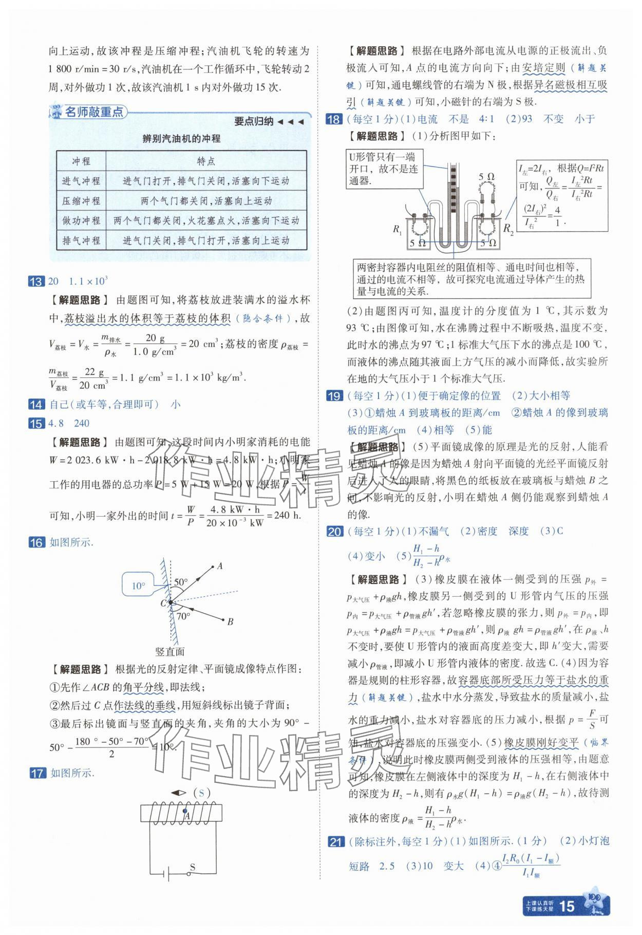 2025年金考卷中考45套匯編物理遼寧專版 參考答案第15頁