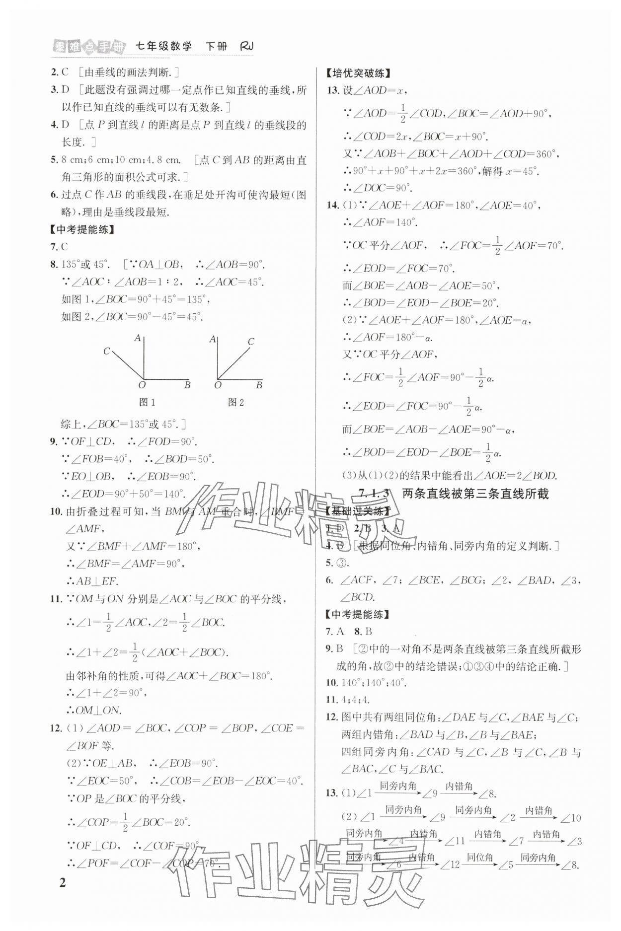 2025年重难点手册七年级数学下册人教版 第2页