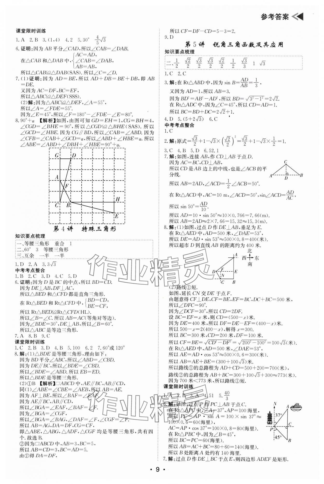 2025年百年學典中考復習指南數學廣東專版 第9頁