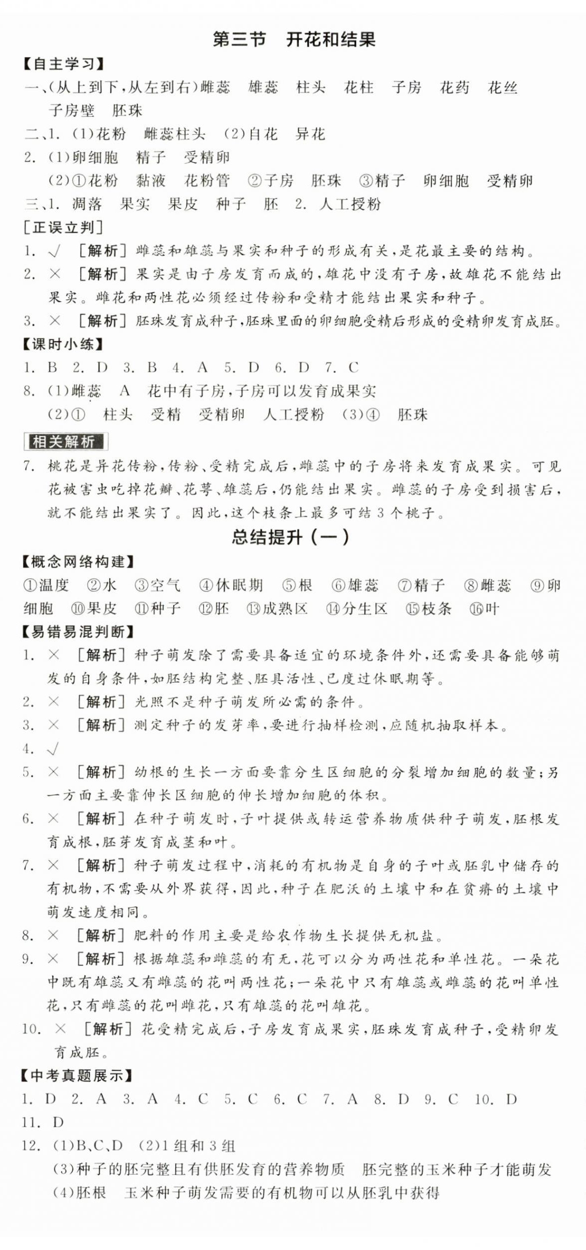 2025年全品学练考七年级生物下册人教版 第2页