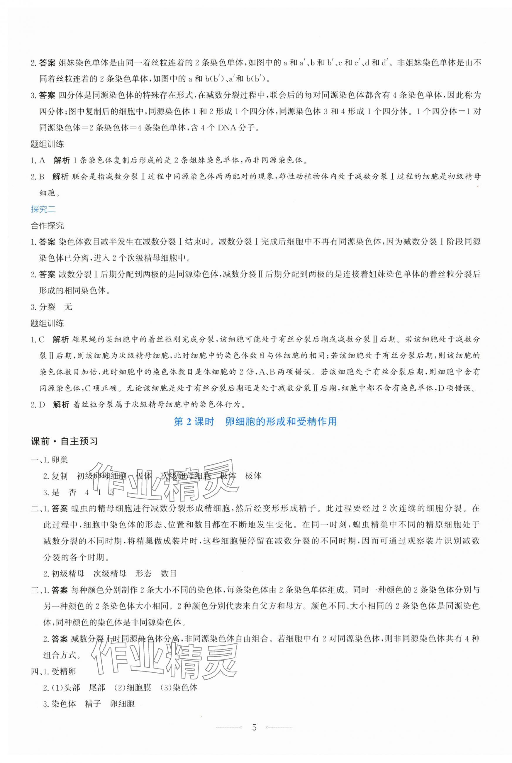 2025年陽光課堂人民教育出版社高中生物必修2人教版 第5頁
